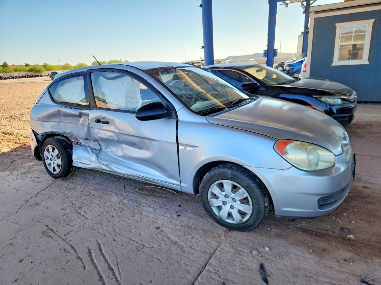 2007 Hyundai Accent Gs Silver vin: KMHCM36CX7U032151