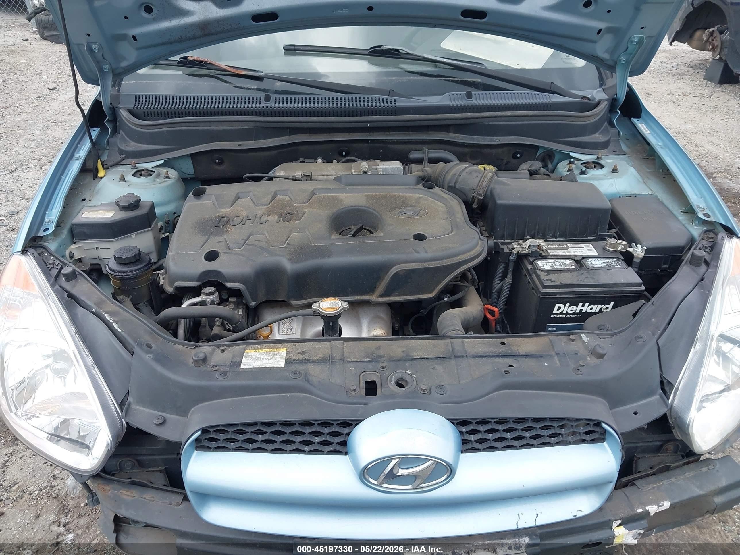 2008 Hyundai Accent Gs Blue vin: KMHCM36CX8U057343