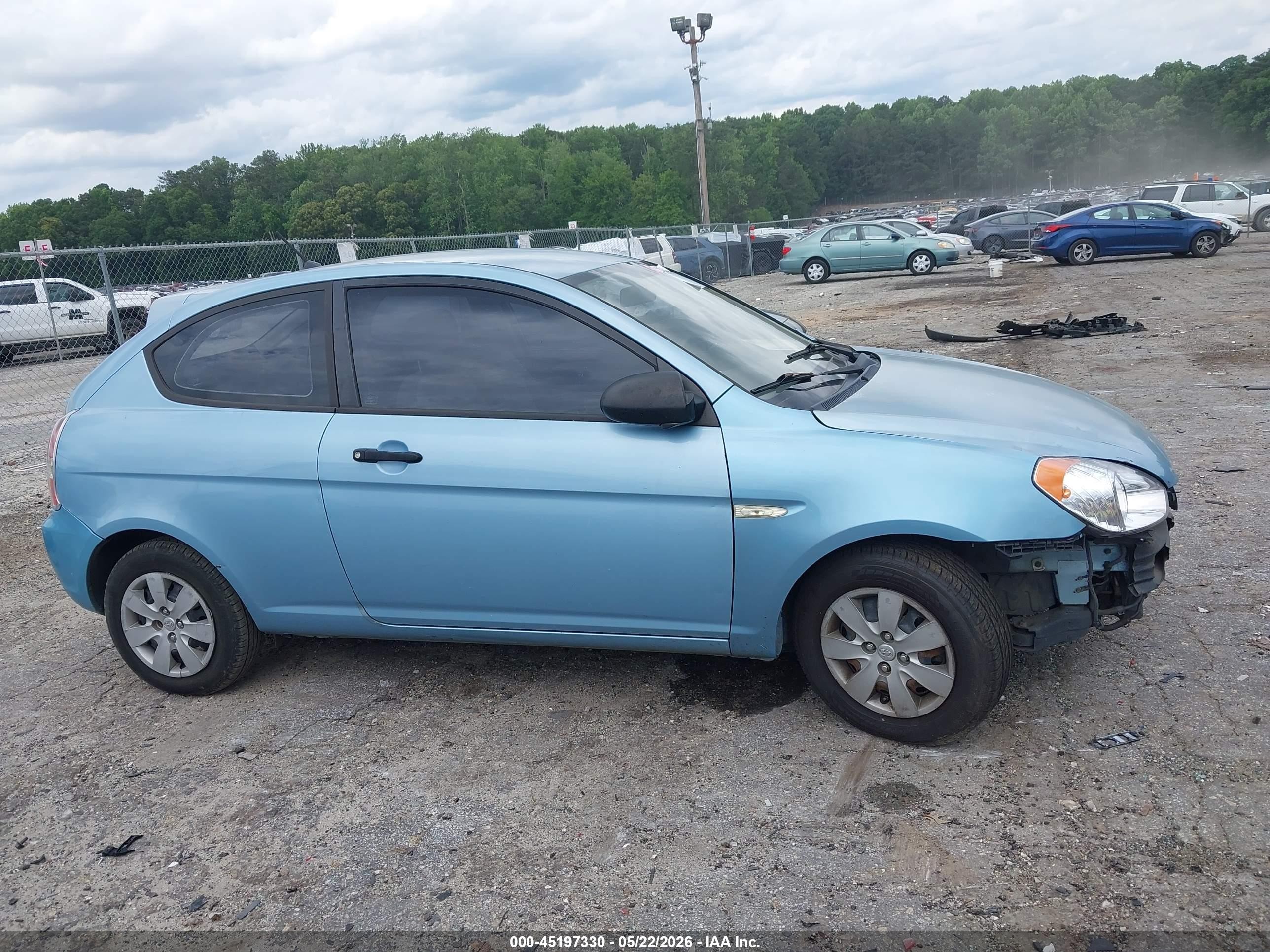 2008 Hyundai Accent Gs Blue vin: KMHCM36CX8U057343