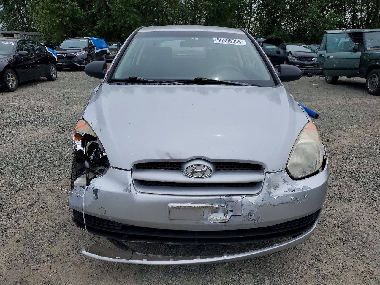 2008 Hyundai Accent Gs Silver vin: KMHCM36CX8U077527