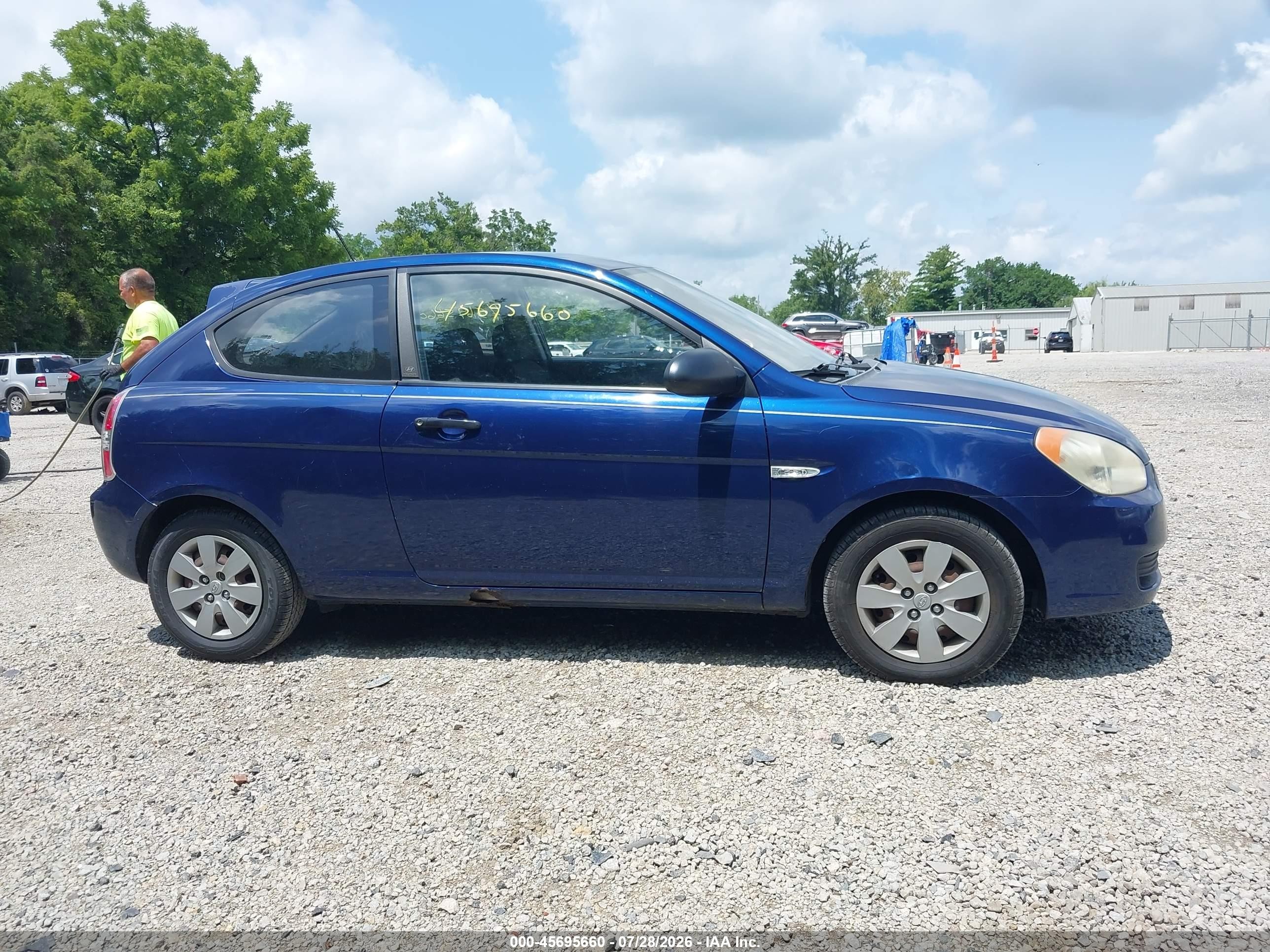 2008 Hyundai Accent Gs Blue vin: KMHCM36CX8U082890