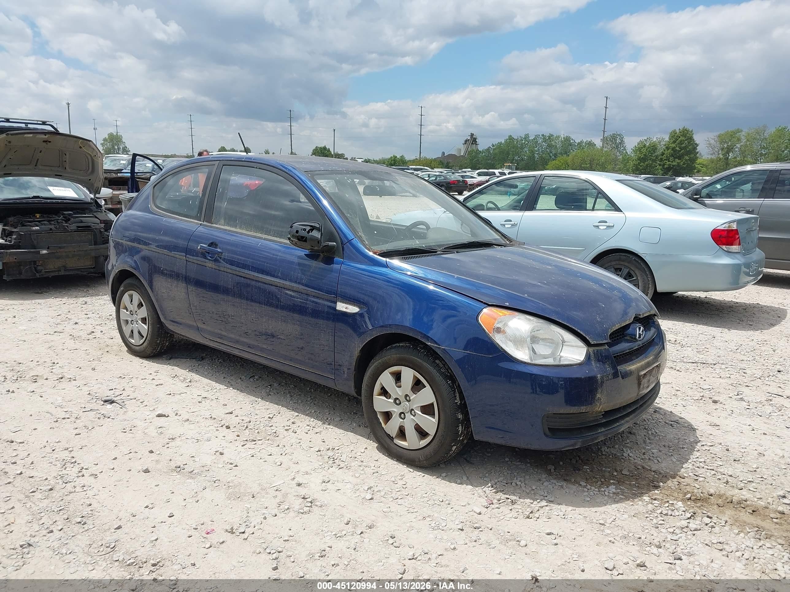 2010 Hyundai Accent Gs Blue vin: KMHCM3AC0AU158128