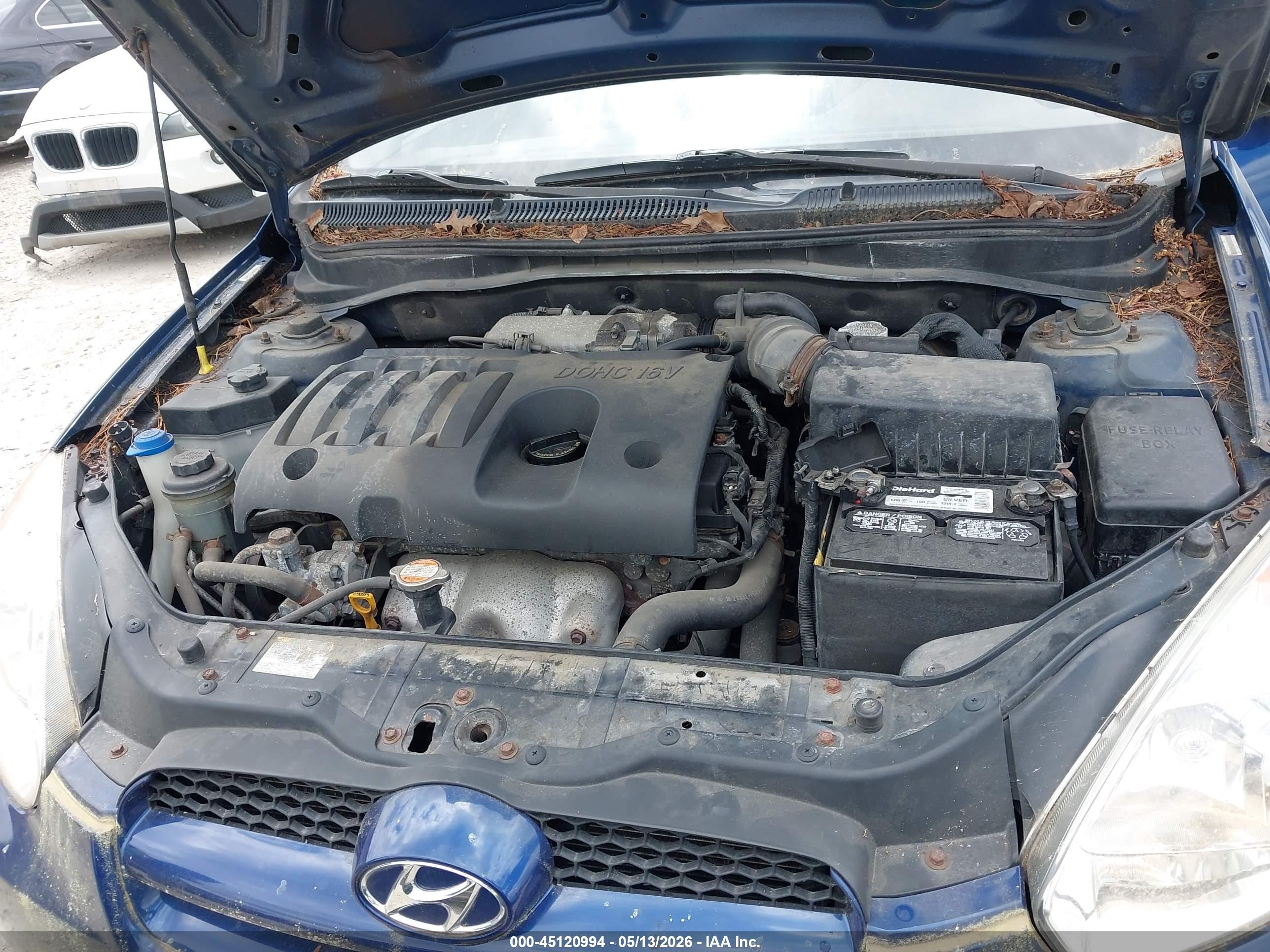 2010 Hyundai Accent Gs Blue vin: KMHCM3AC0AU158128