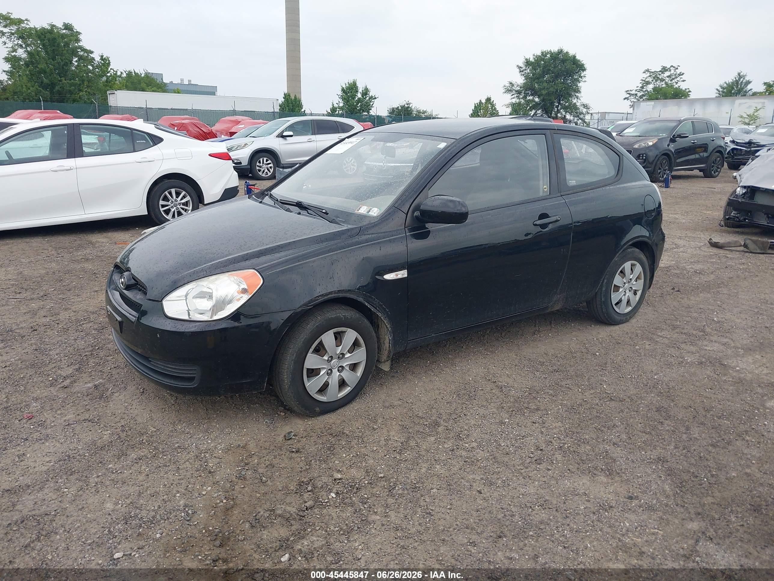 2010 Hyundai Accent Gs Black vin: KMHCM3AC0AU167718