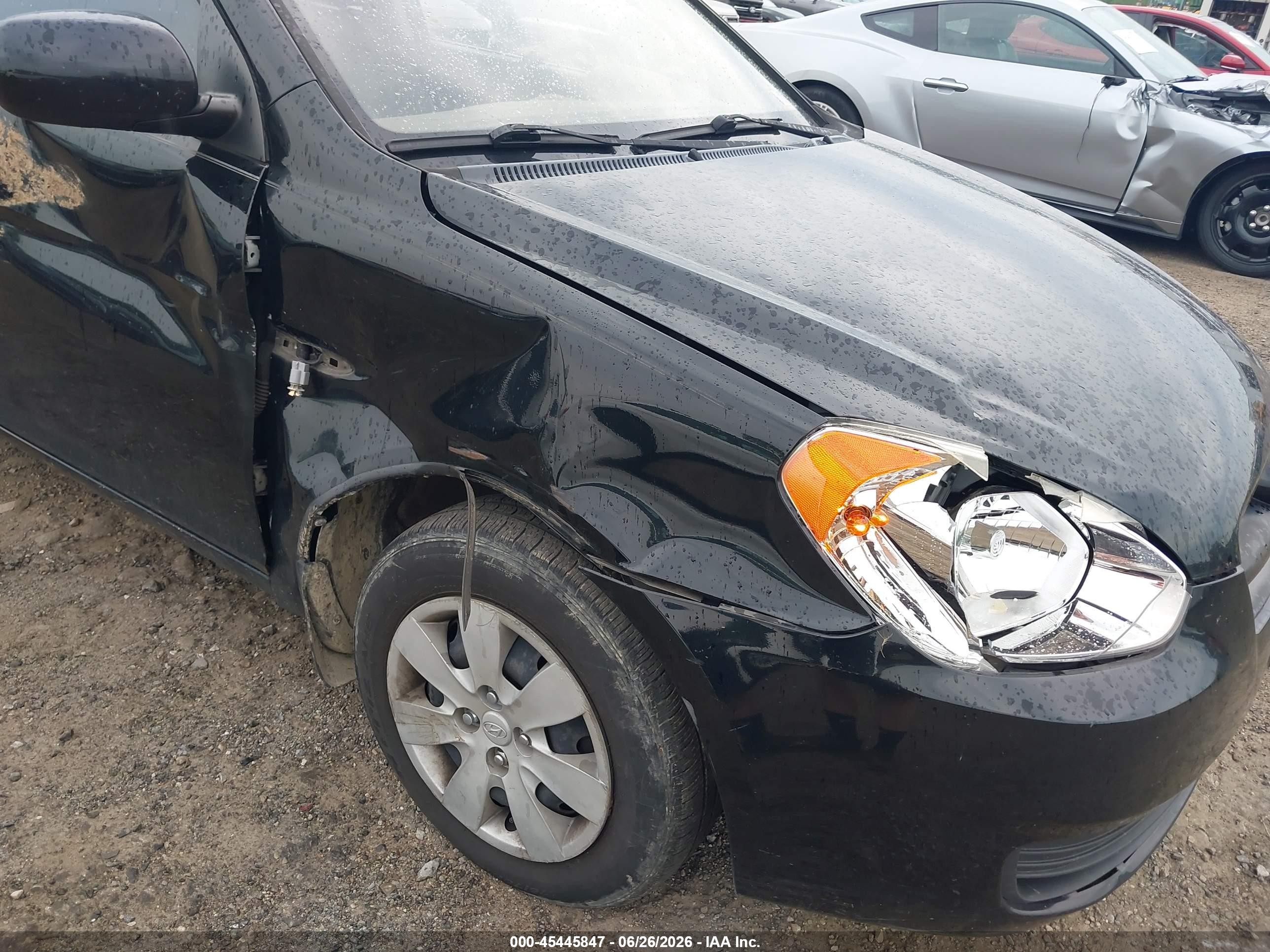 2010 Hyundai Accent Gs Black vin: KMHCM3AC0AU167718