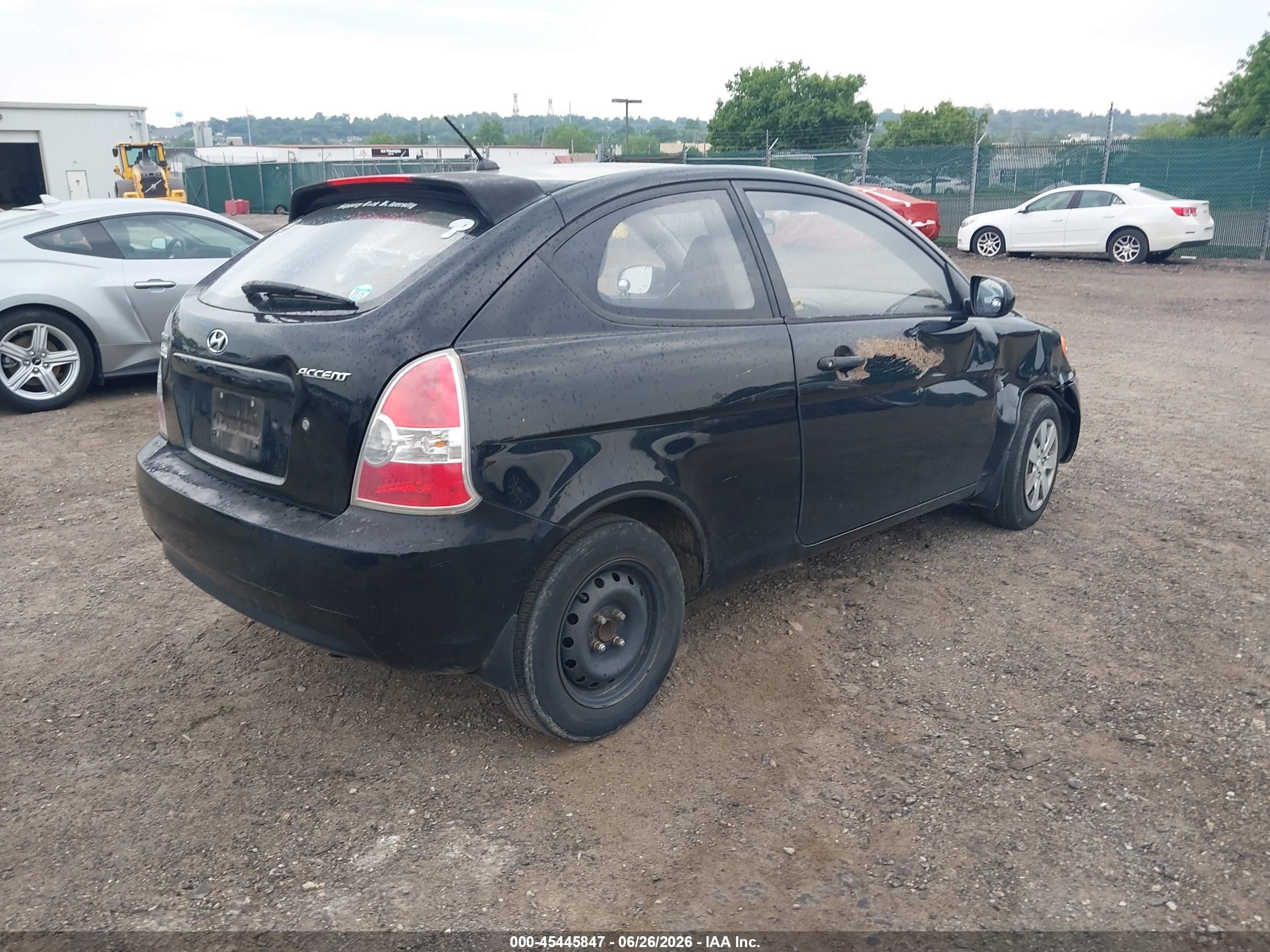2010 Hyundai Accent Gs Black vin: KMHCM3AC0AU167718