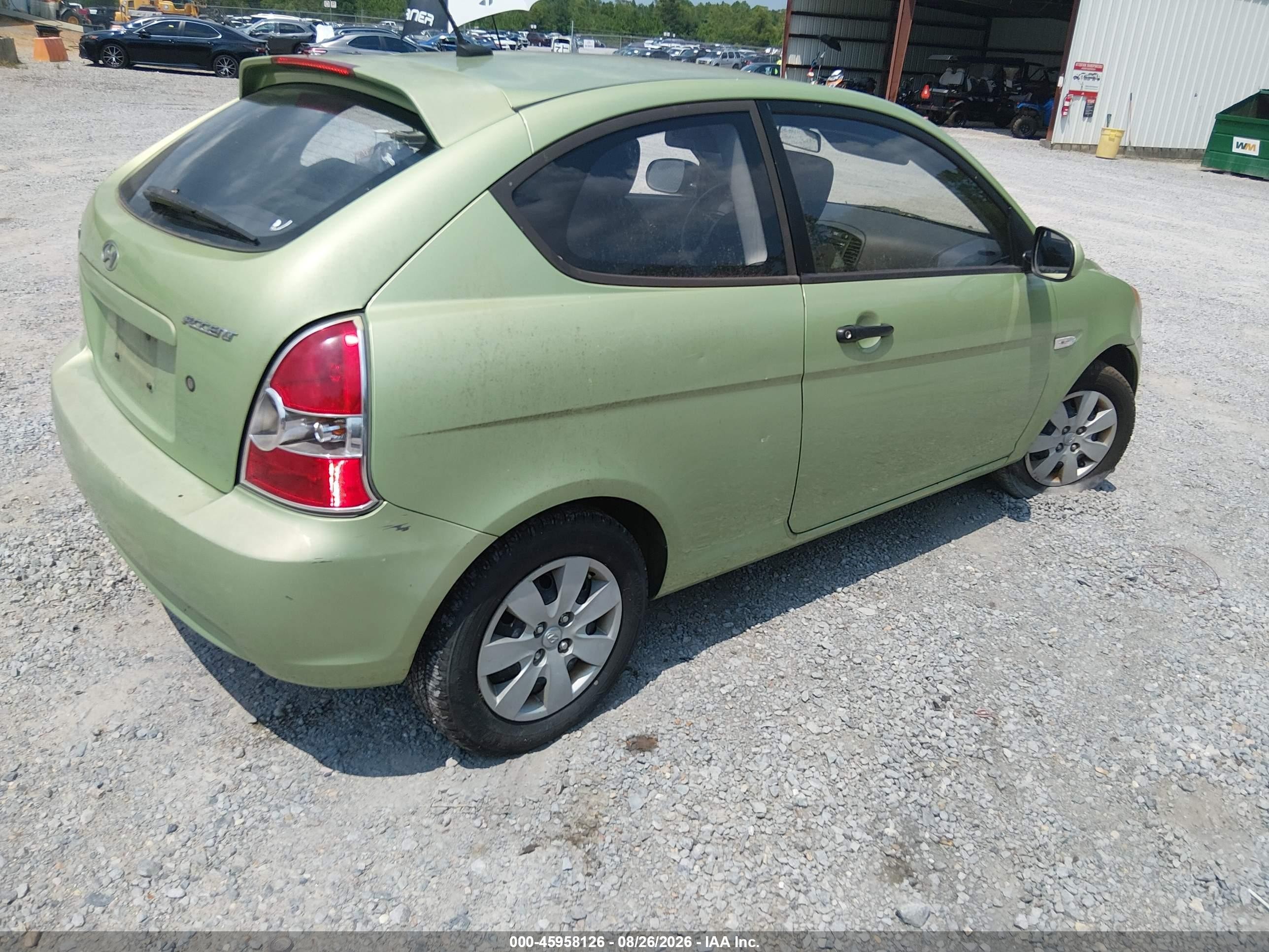 2010 Hyundai Accent Gs Green vin: KMHCM3AC2AU165842