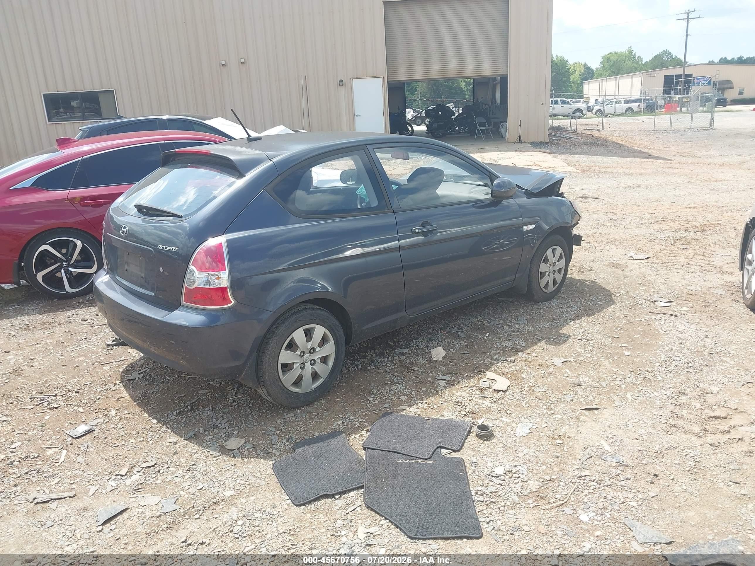 2010 Hyundai Accent Gs Gray vin: KMHCM3AC3AU168409