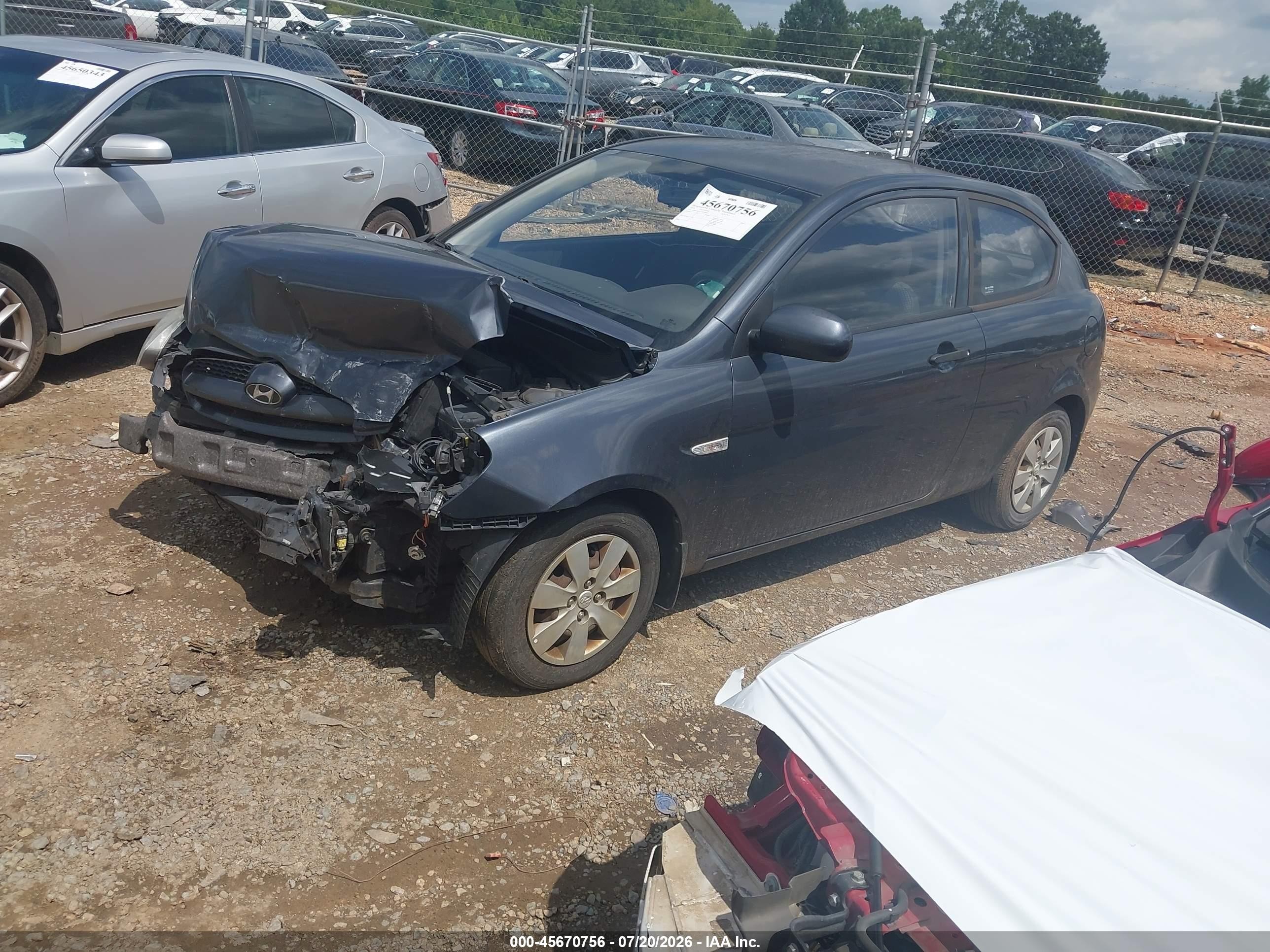 2010 Hyundai Accent Gs Gray vin: KMHCM3AC3AU168409