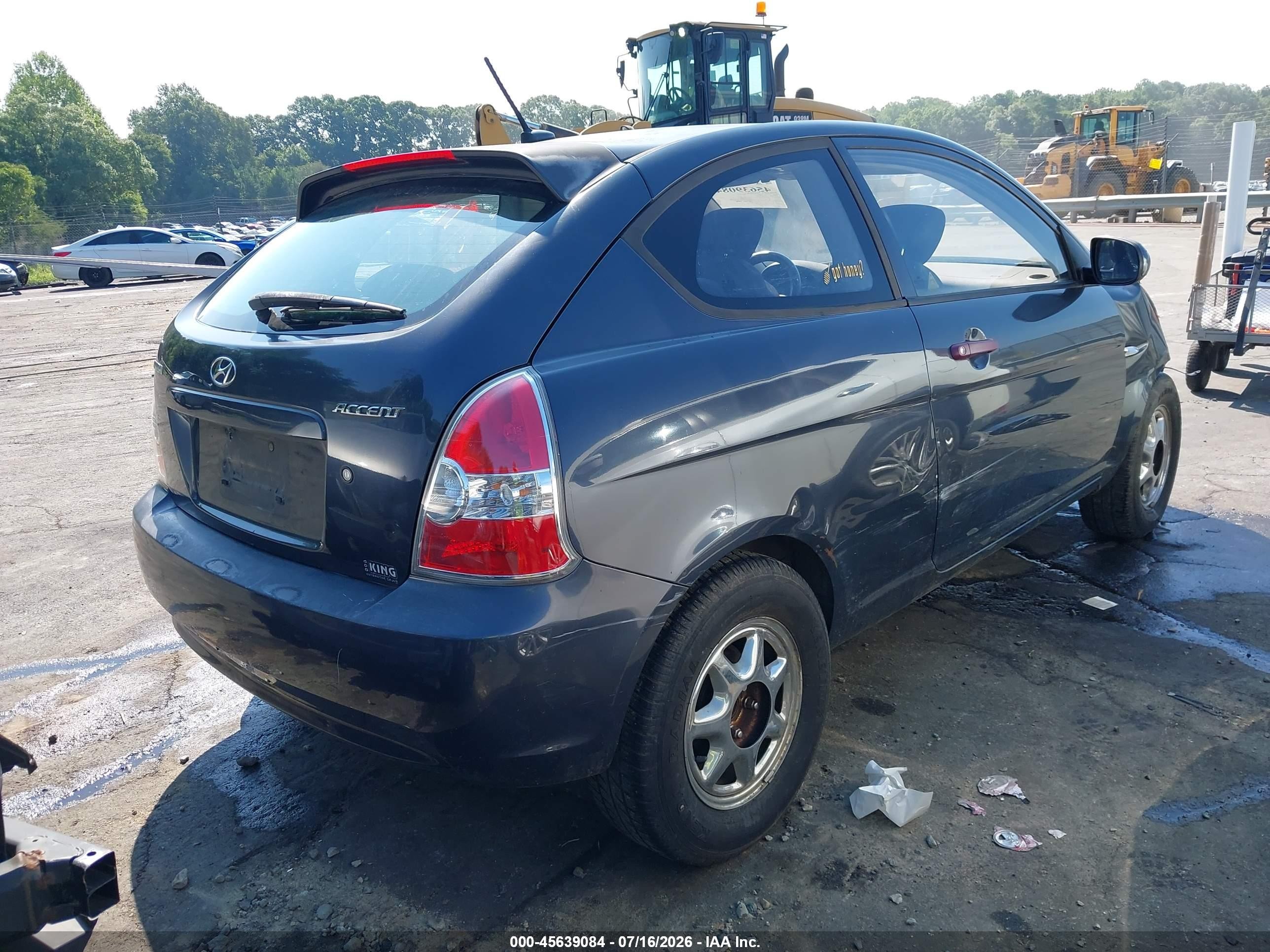2010 Hyundai Accent Gs Gray vin: KMHCM3AC3AU169186