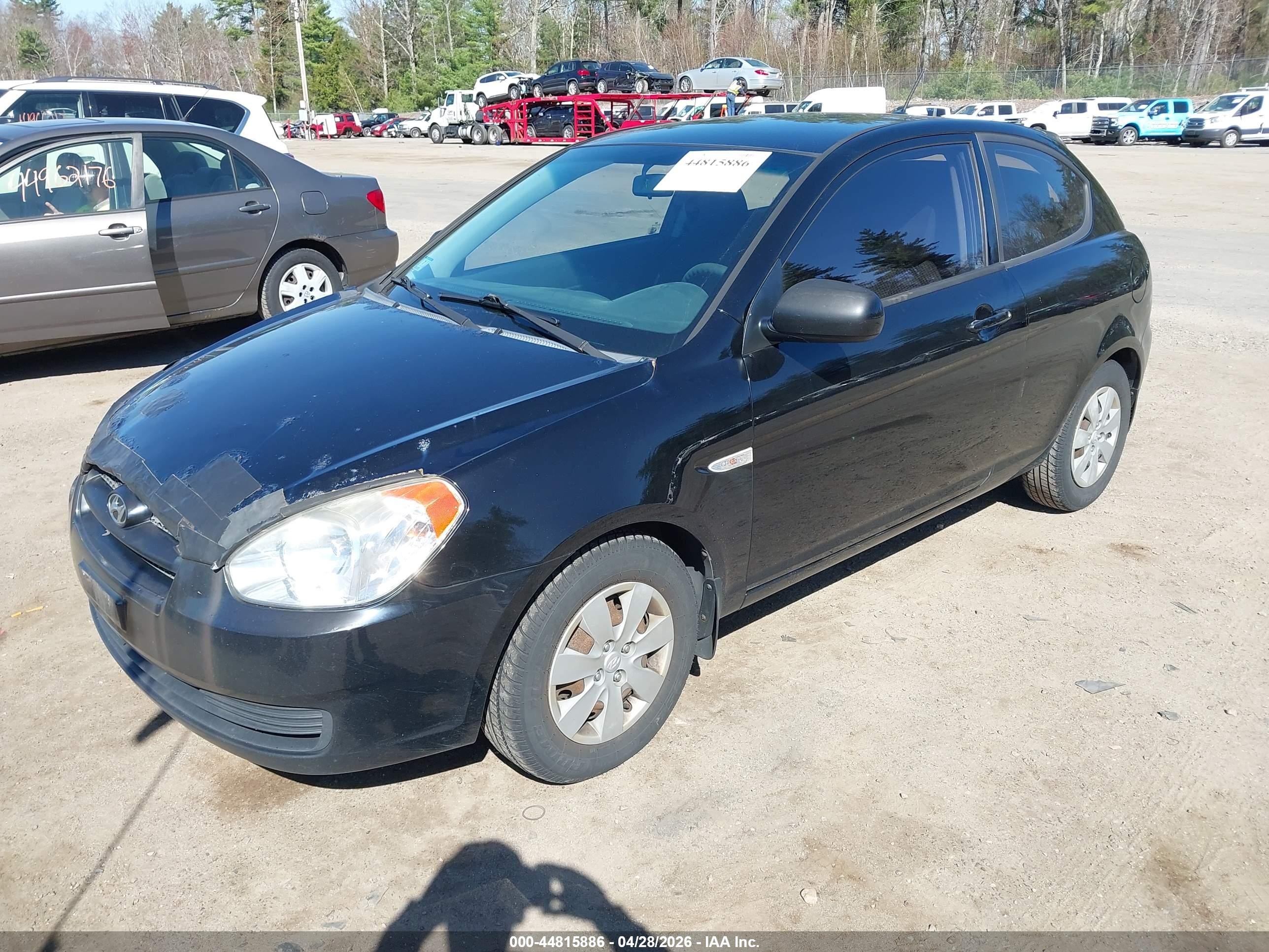 2010 Hyundai Accent Gs Black vin: KMHCM3AC3AU177028