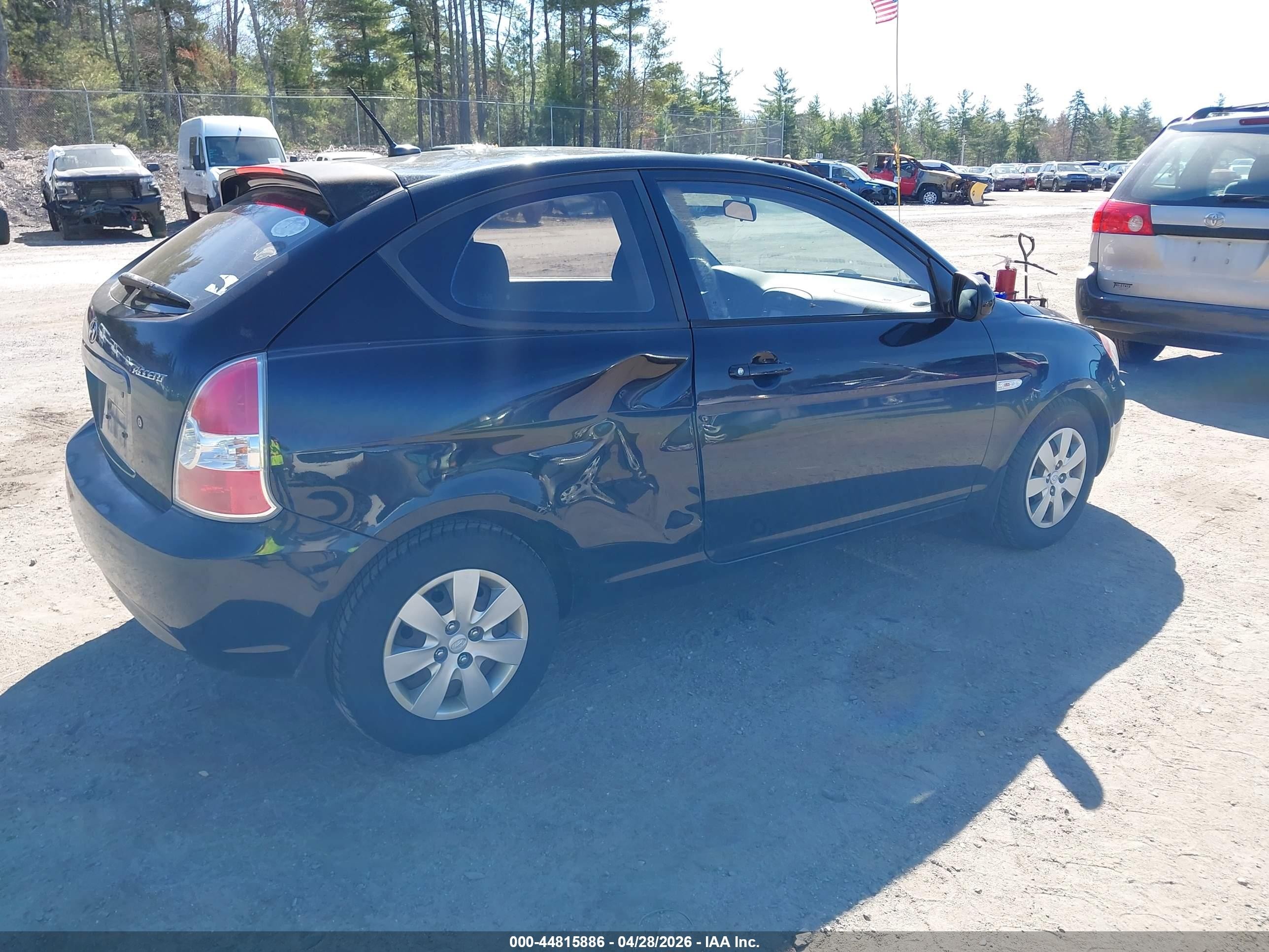 2010 Hyundai Accent Gs Black vin: KMHCM3AC3AU177028