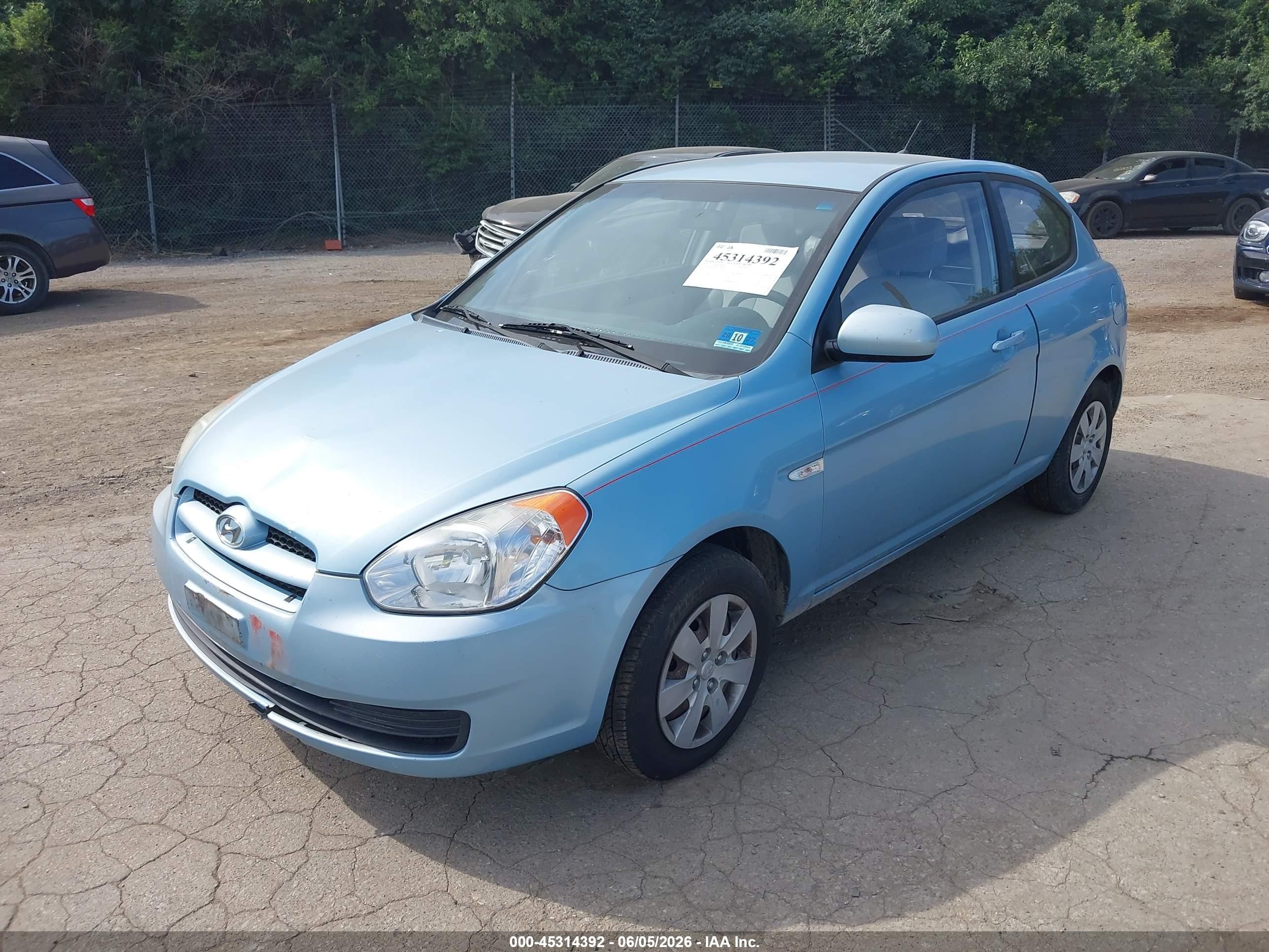 2010 Hyundai Accent Gs Light Blue vin: KMHCM3AC3AU185436