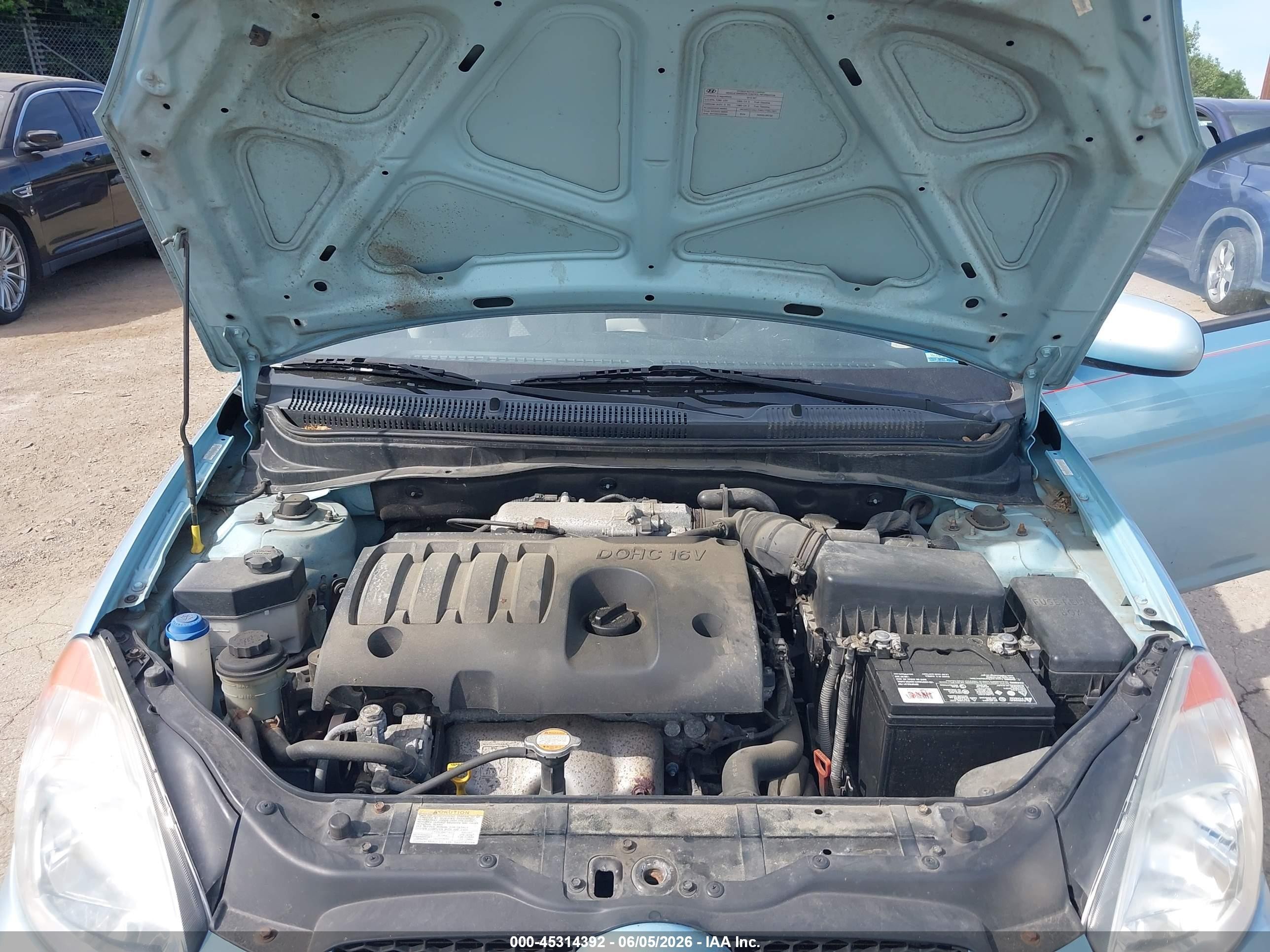2010 Hyundai Accent Gs Light Blue vin: KMHCM3AC3AU185436