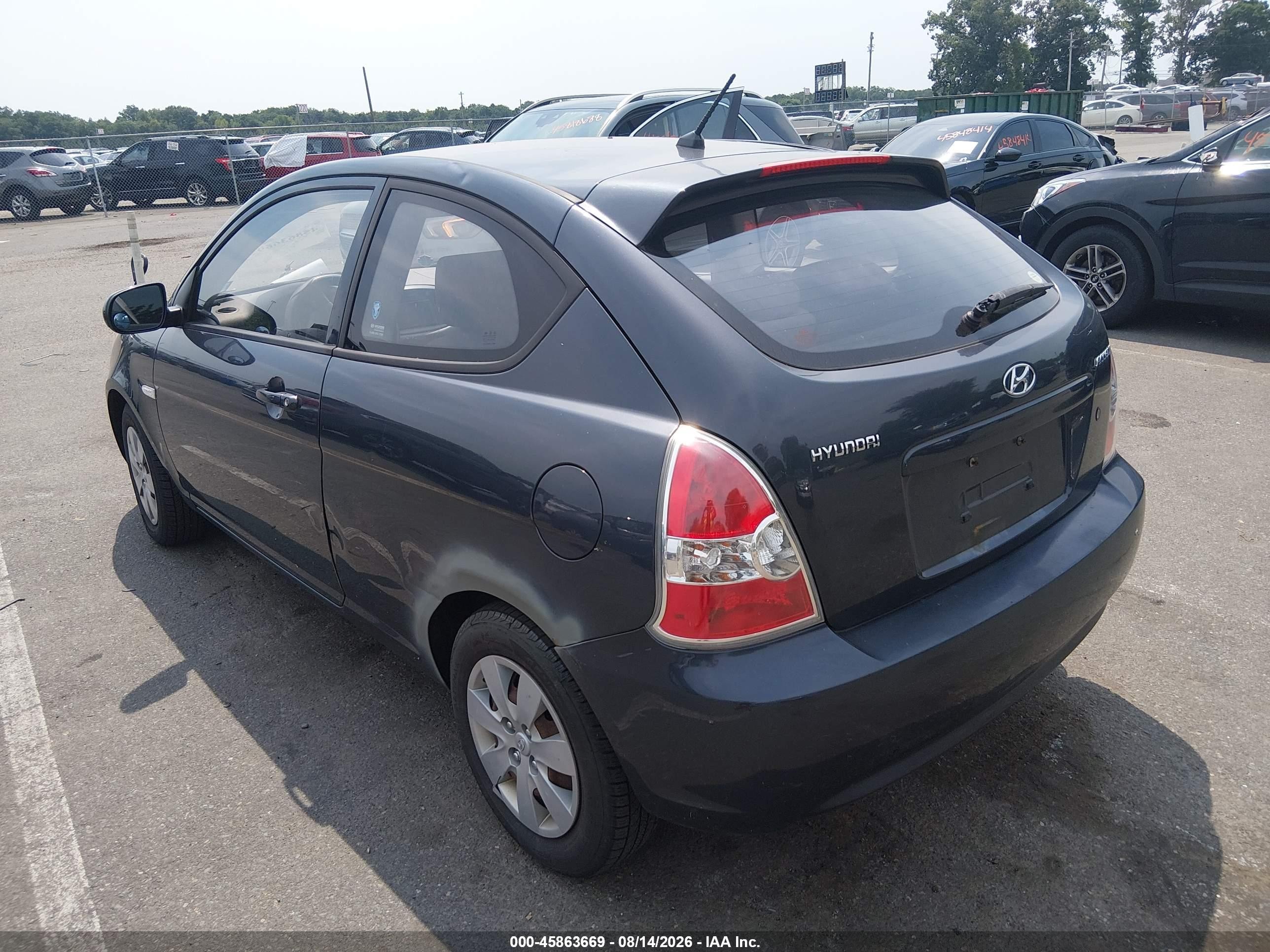 2010 Hyundai Accent Gs Gray vin: KMHCM3AC4AU158679