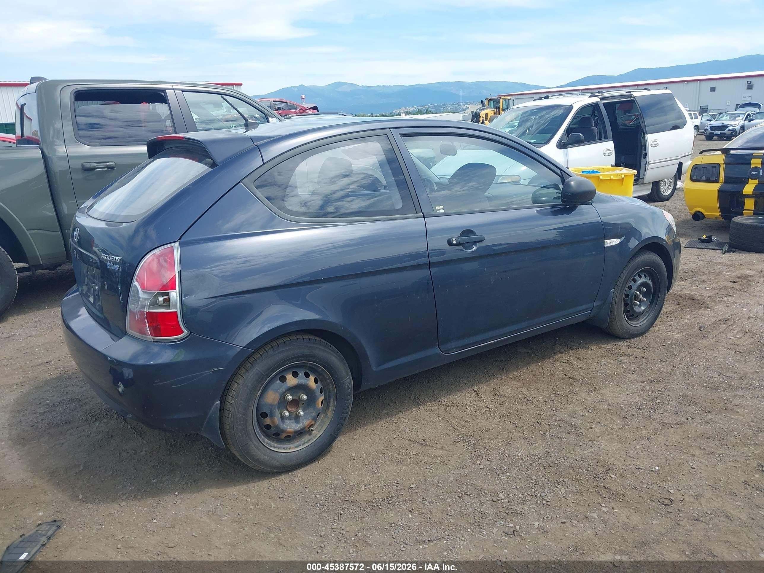 2010 Hyundai Accent Blue Blue vin: KMHCM3AC5AU166970