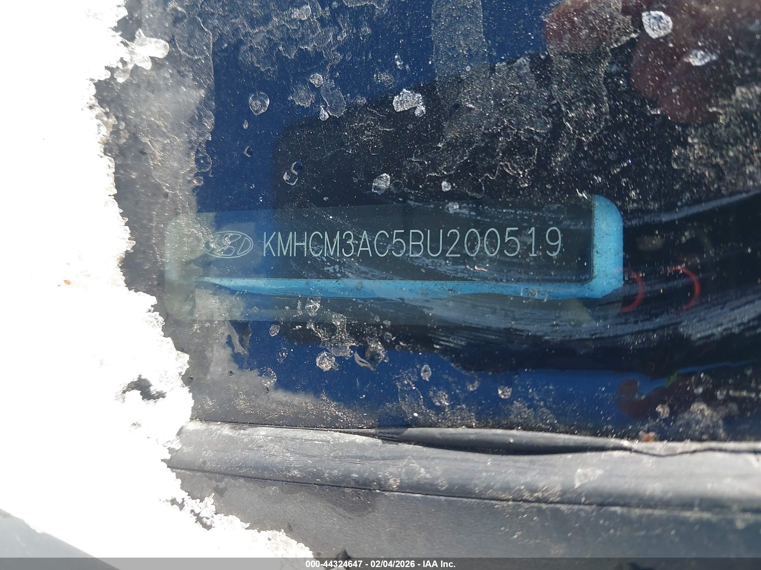 2011 Hyundai Accent Gs Синий vin: KMHCM3AC5BU200519