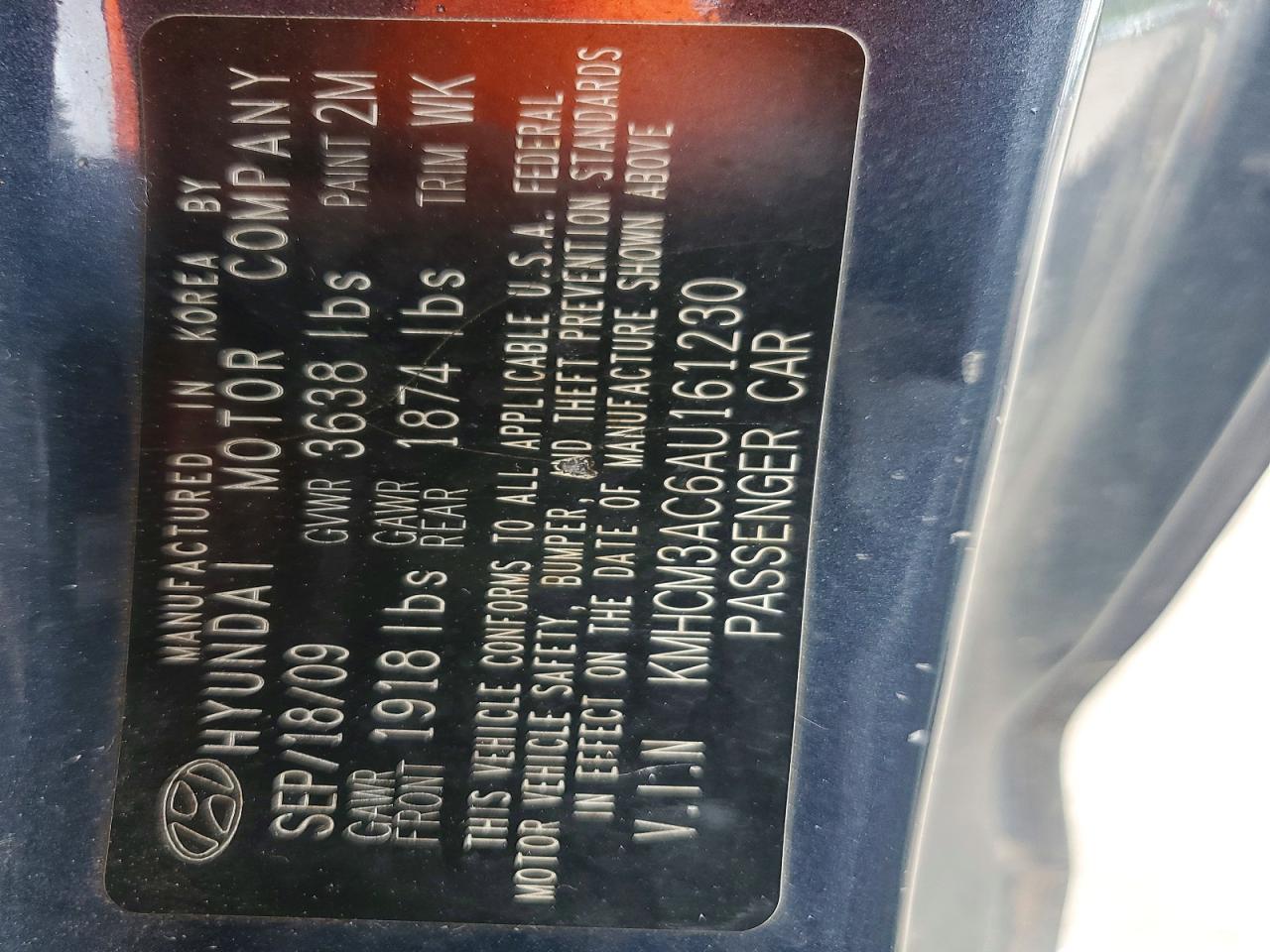2010 Hyundai Accent Gs Blue vin: KMHCM3AC6AU161230