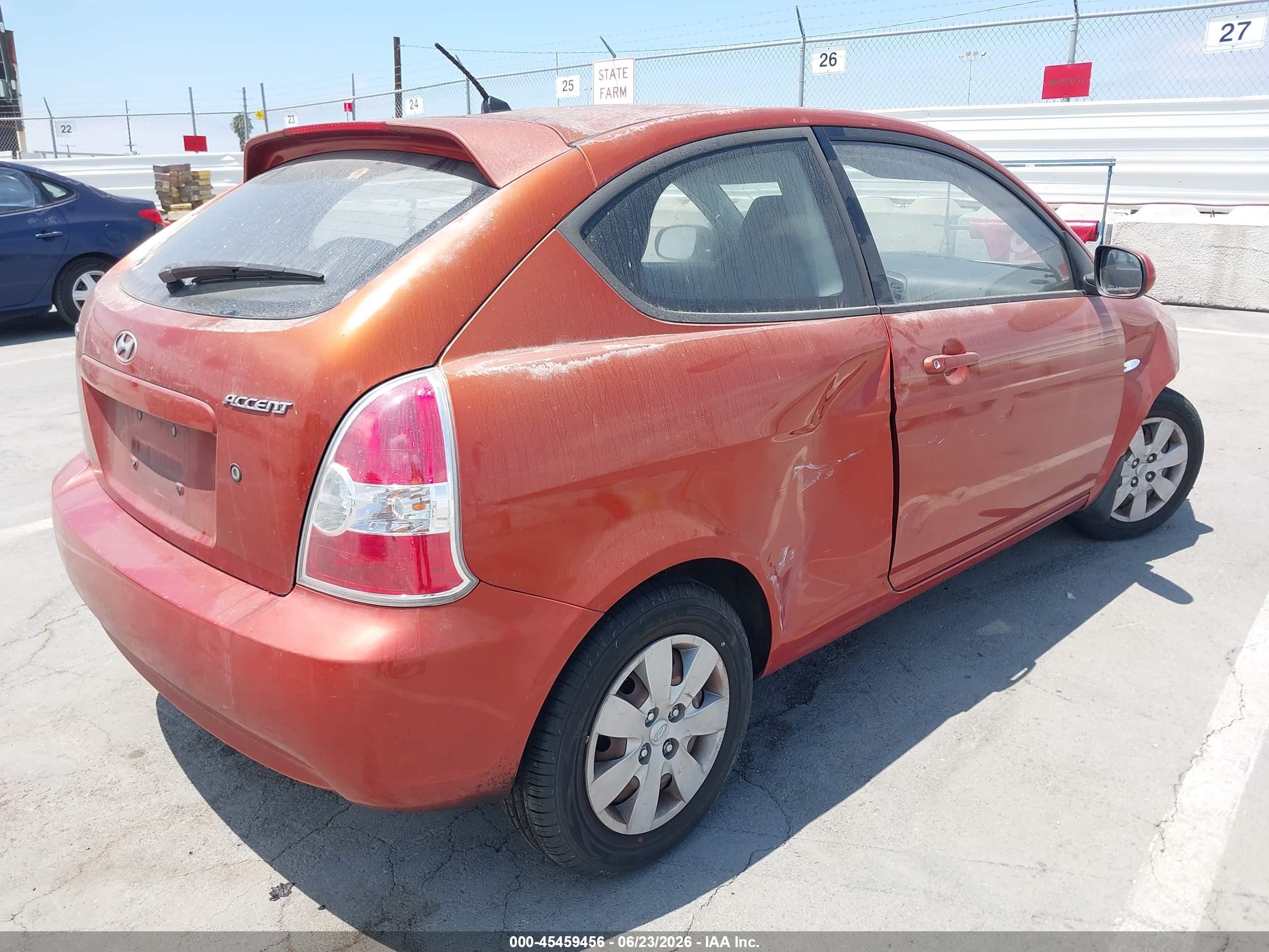 2010 Hyundai Accent Gs Orange vin: KMHCM3AC6AU162636