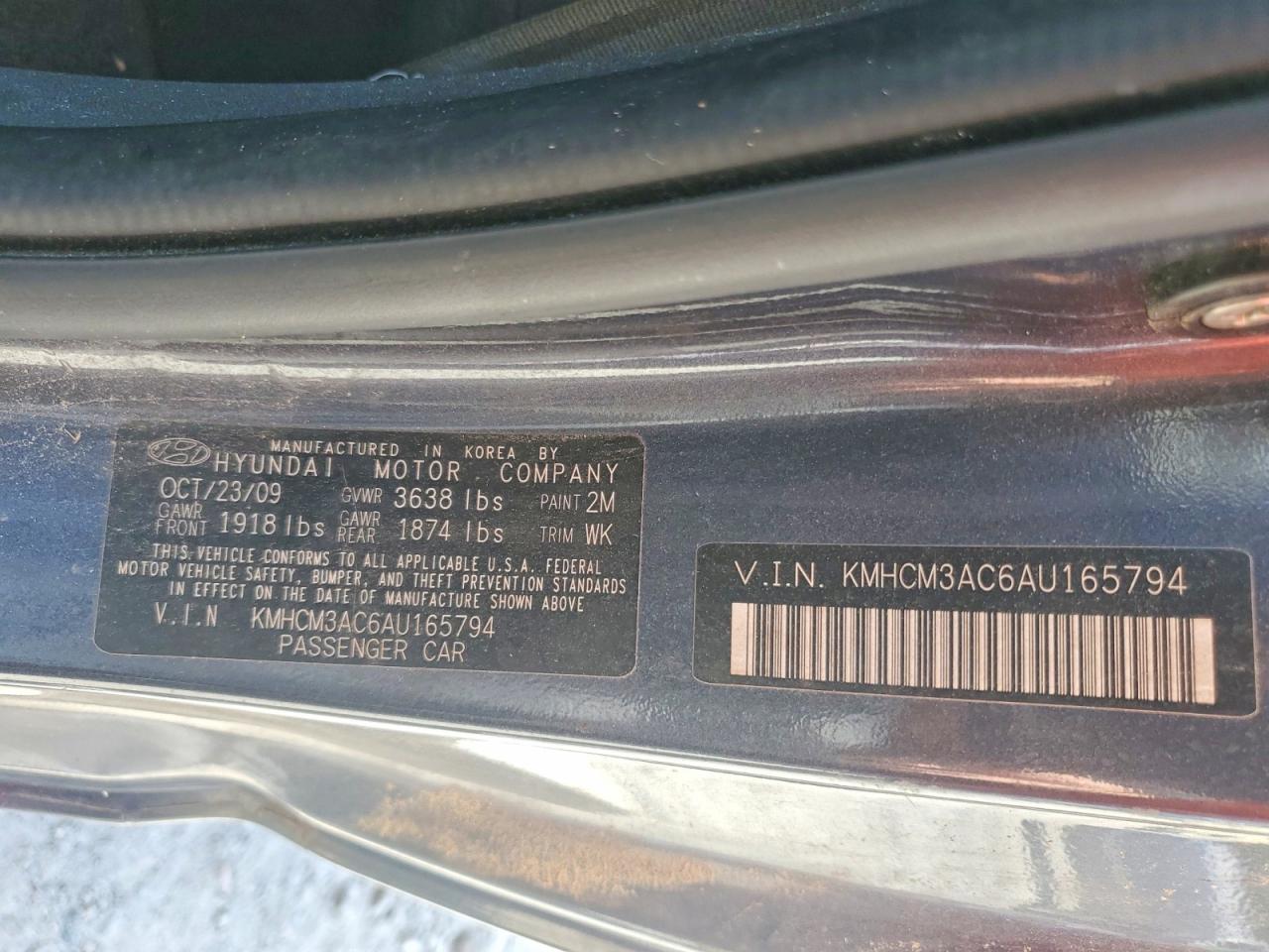 2010 Hyundai Accent Blue Синий vin: KMHCM3AC6AU165794