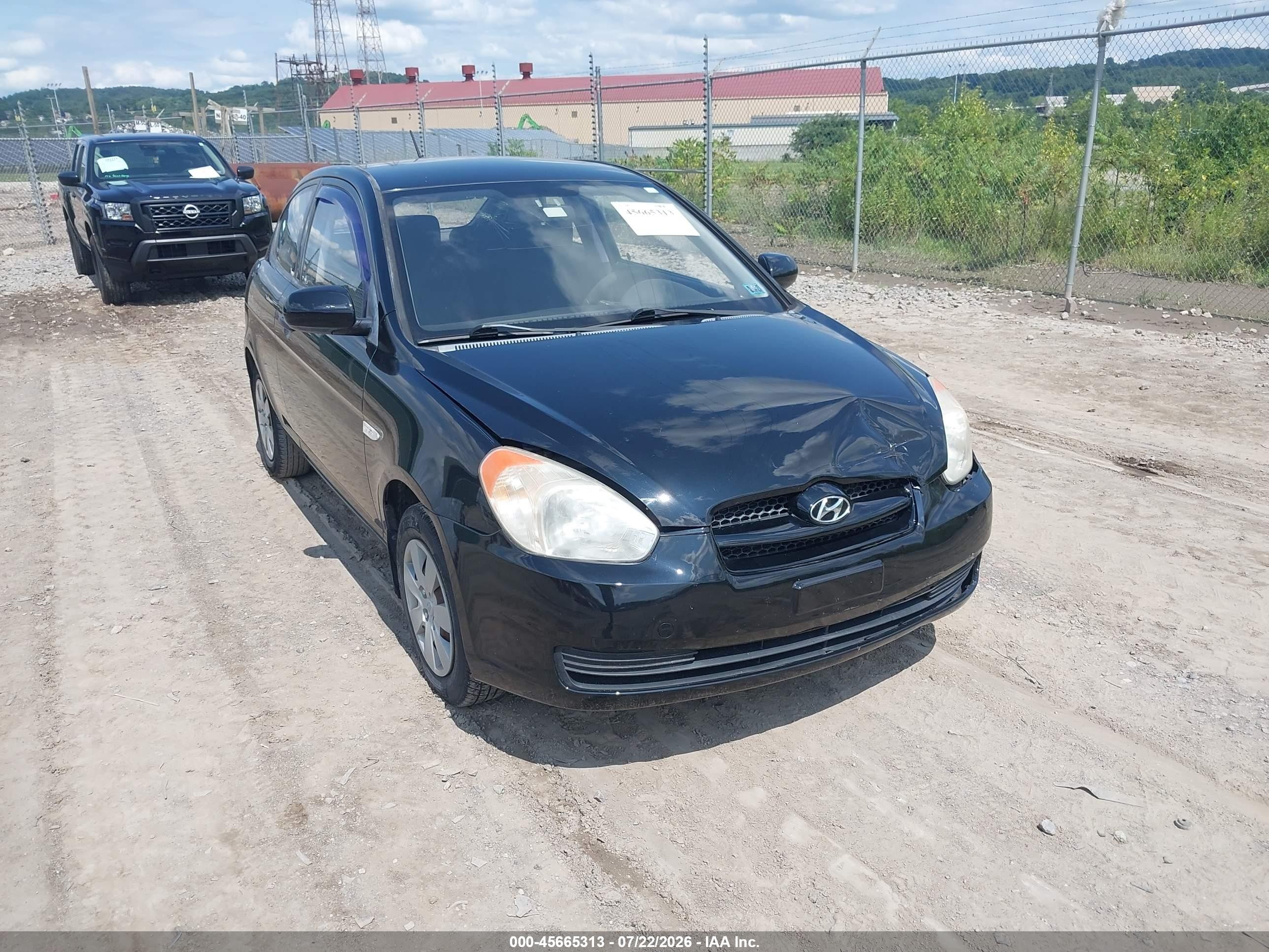 2010 Hyundai Accent Gs Black vin: KMHCM3AC8AU149466