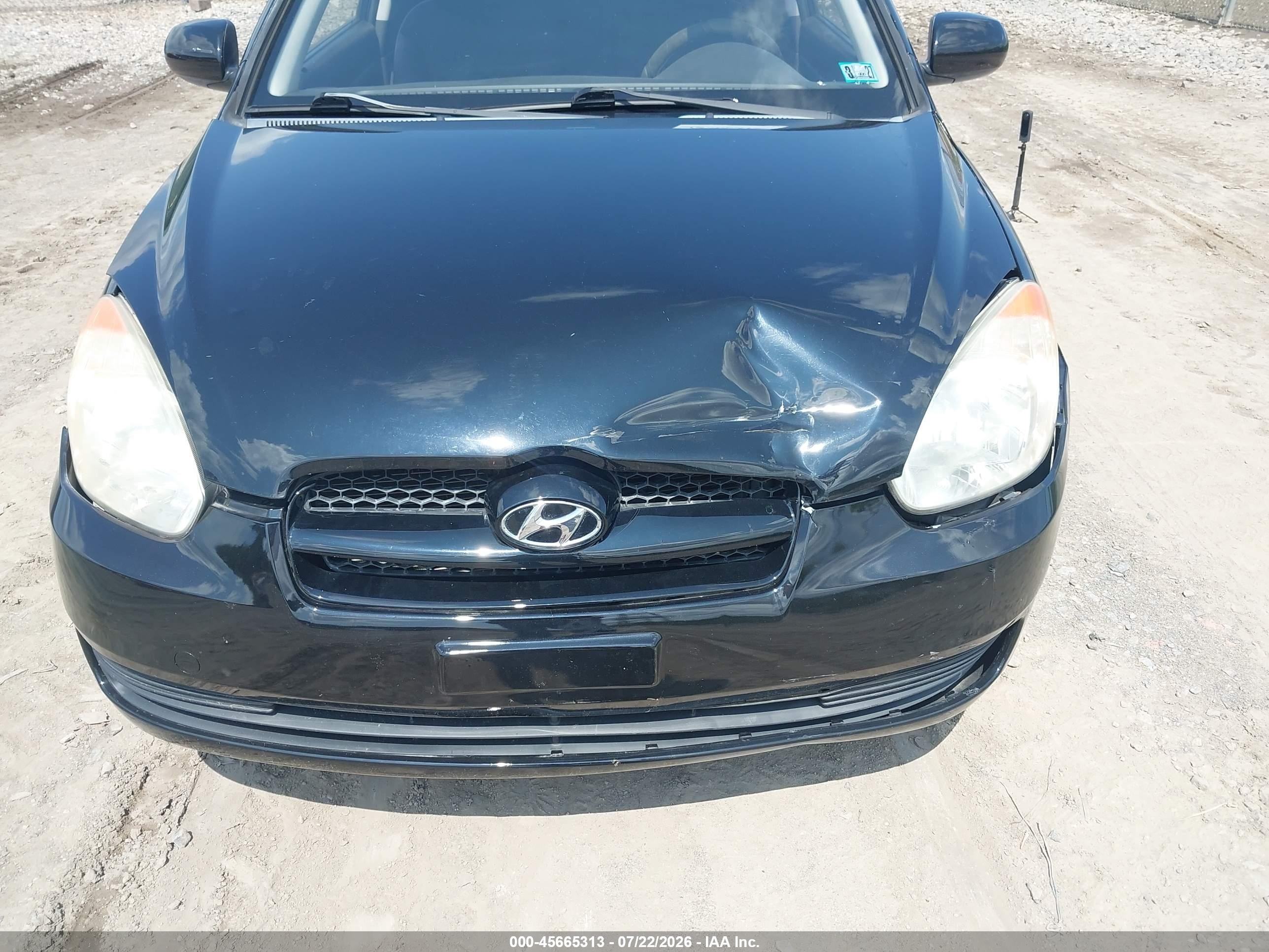 2010 Hyundai Accent Gs Black vin: KMHCM3AC8AU149466