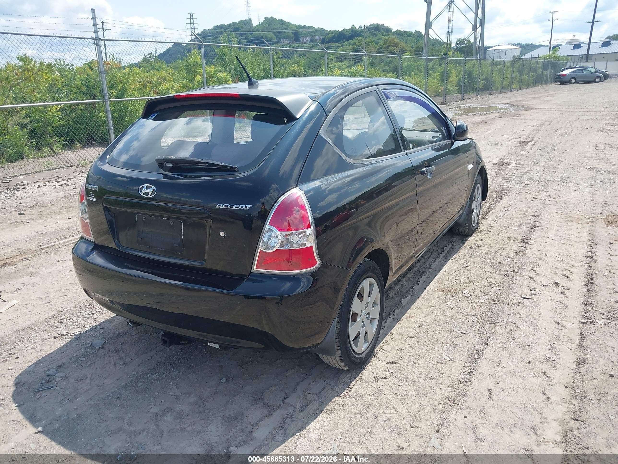 2010 Hyundai Accent Gs Black vin: KMHCM3AC8AU149466