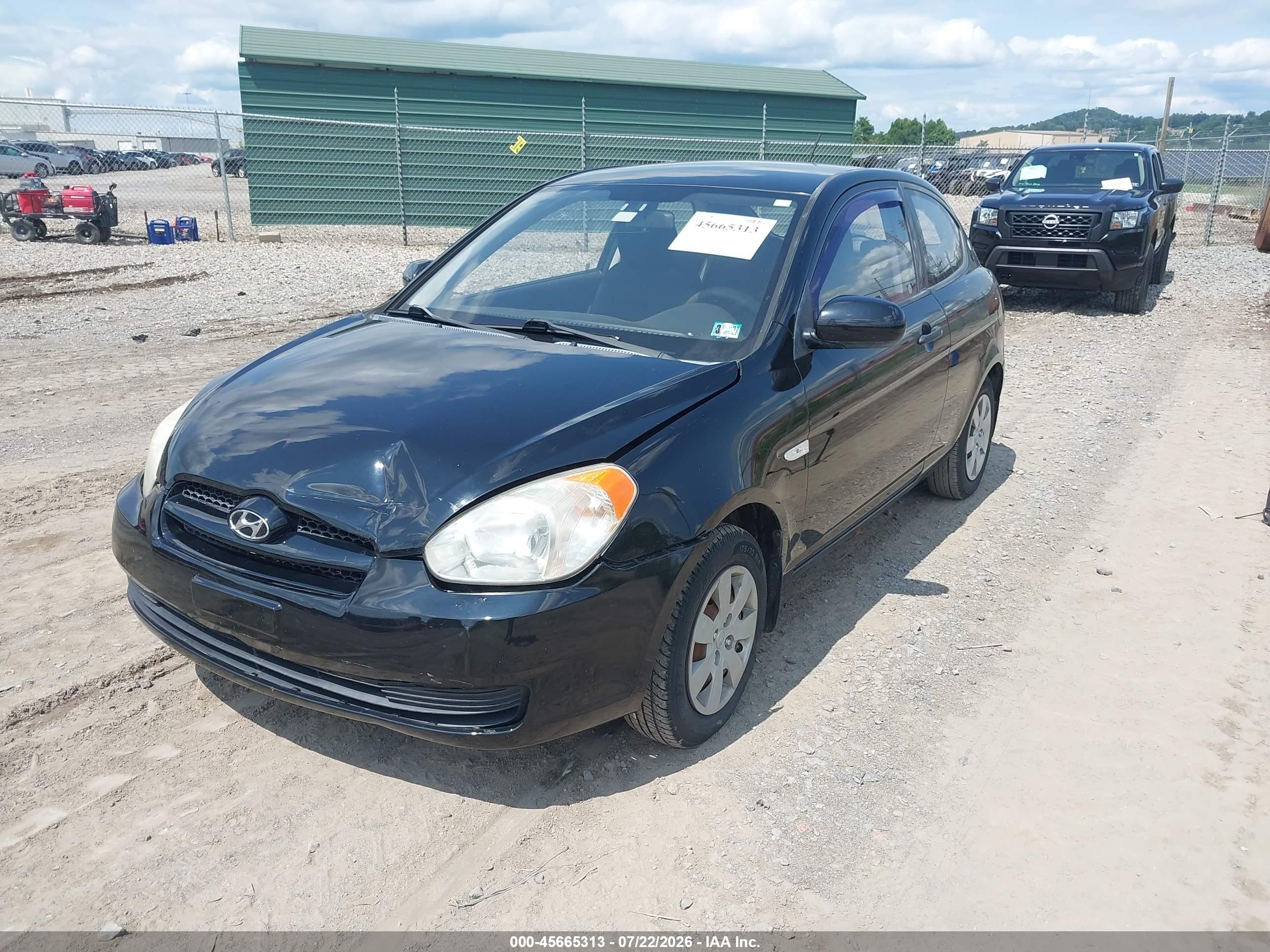 2010 Hyundai Accent Gs Black vin: KMHCM3AC8AU149466