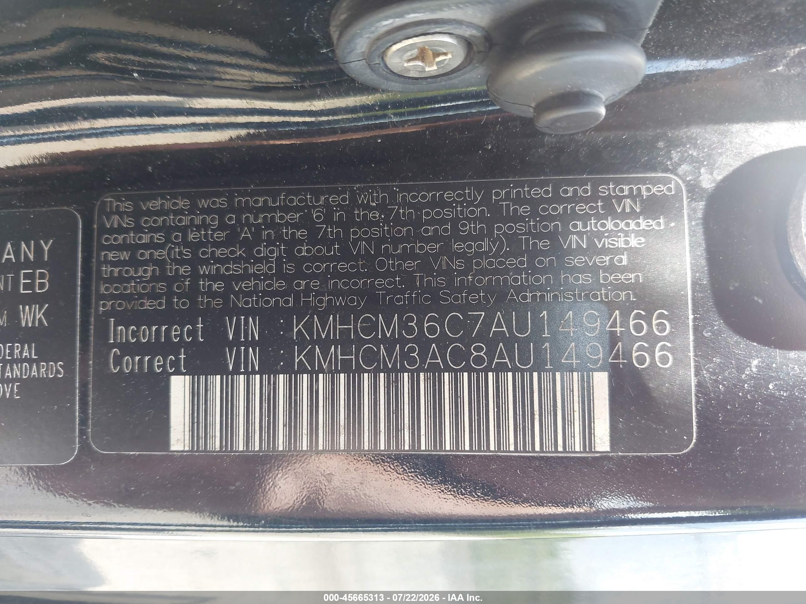 2010 Hyundai Accent Gs Black vin: KMHCM3AC8AU149466