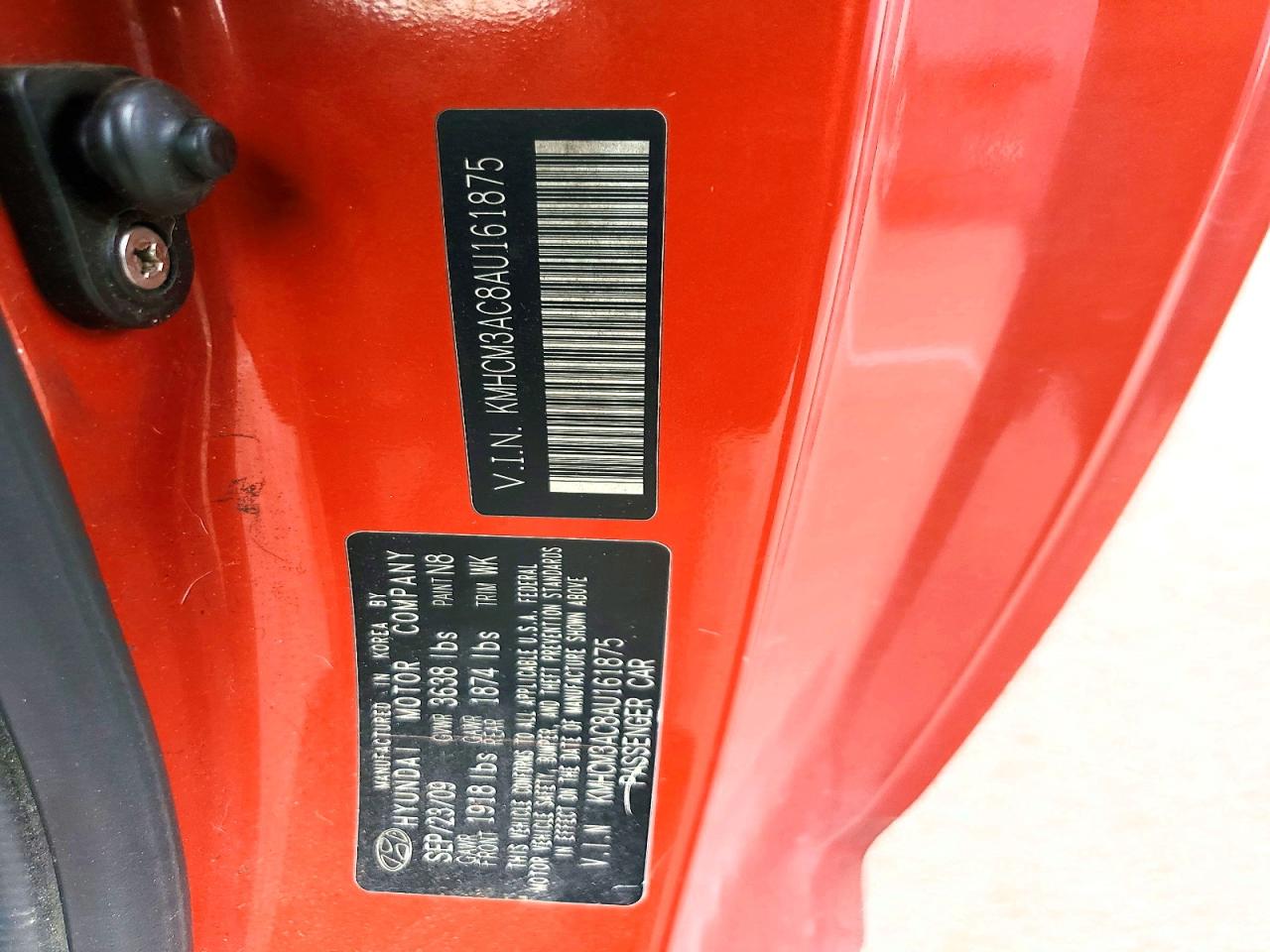 2010 Hyundai Accent Gs Оранжевый vin: KMHCM3AC8AU161875