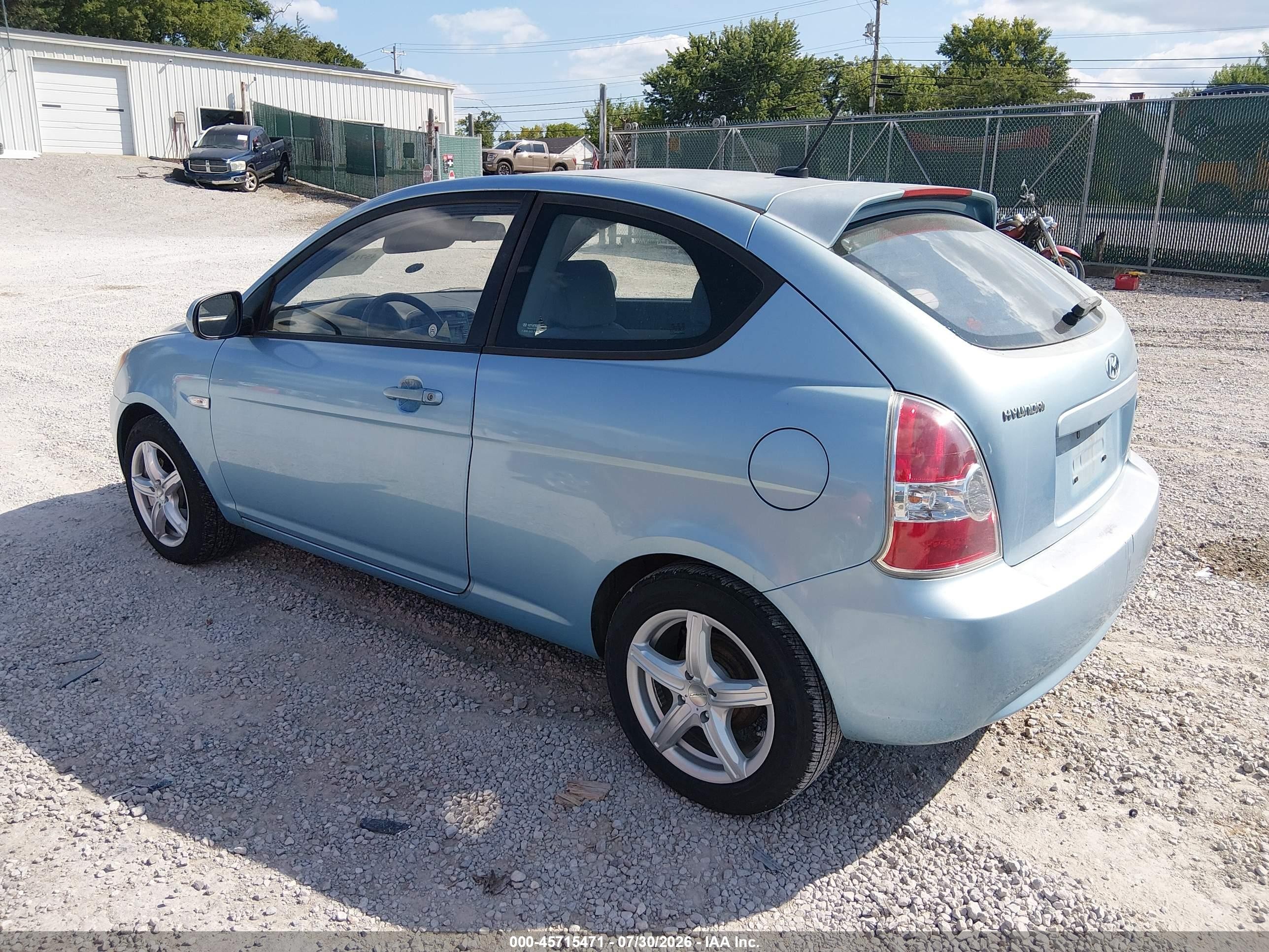 2010 Hyundai Accent Gs Blue vin: KMHCM3AC8AU162704