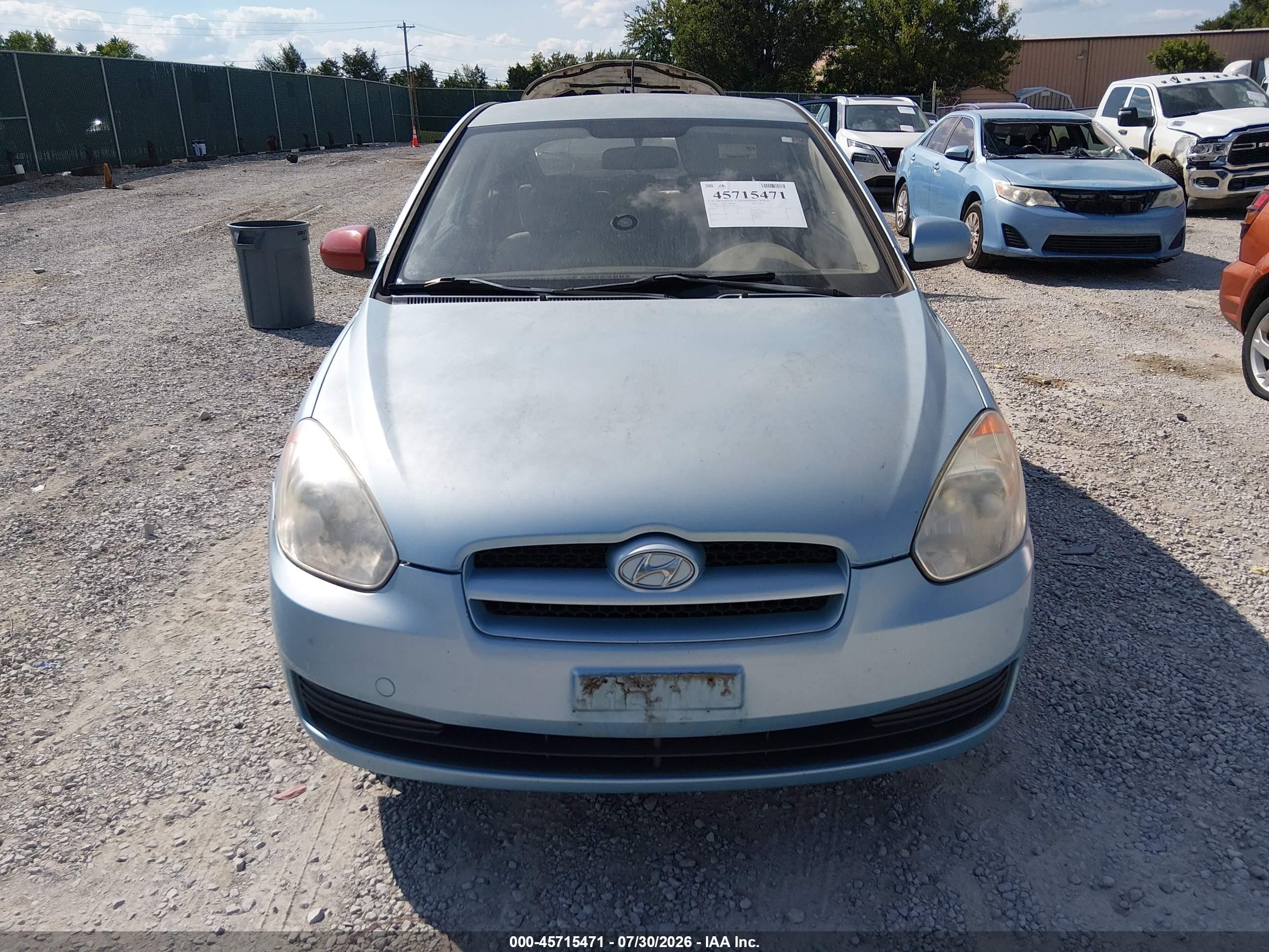 2010 Hyundai Accent Gs Blue vin: KMHCM3AC8AU162704