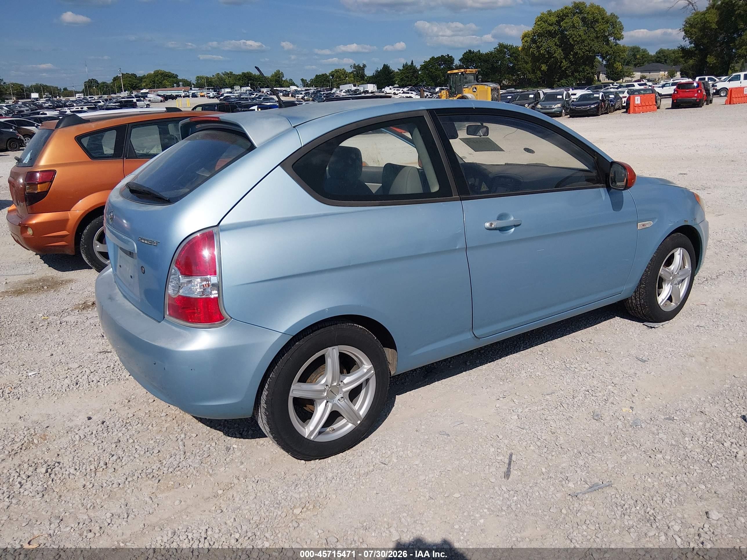 2010 Hyundai Accent Gs Blue vin: KMHCM3AC8AU162704