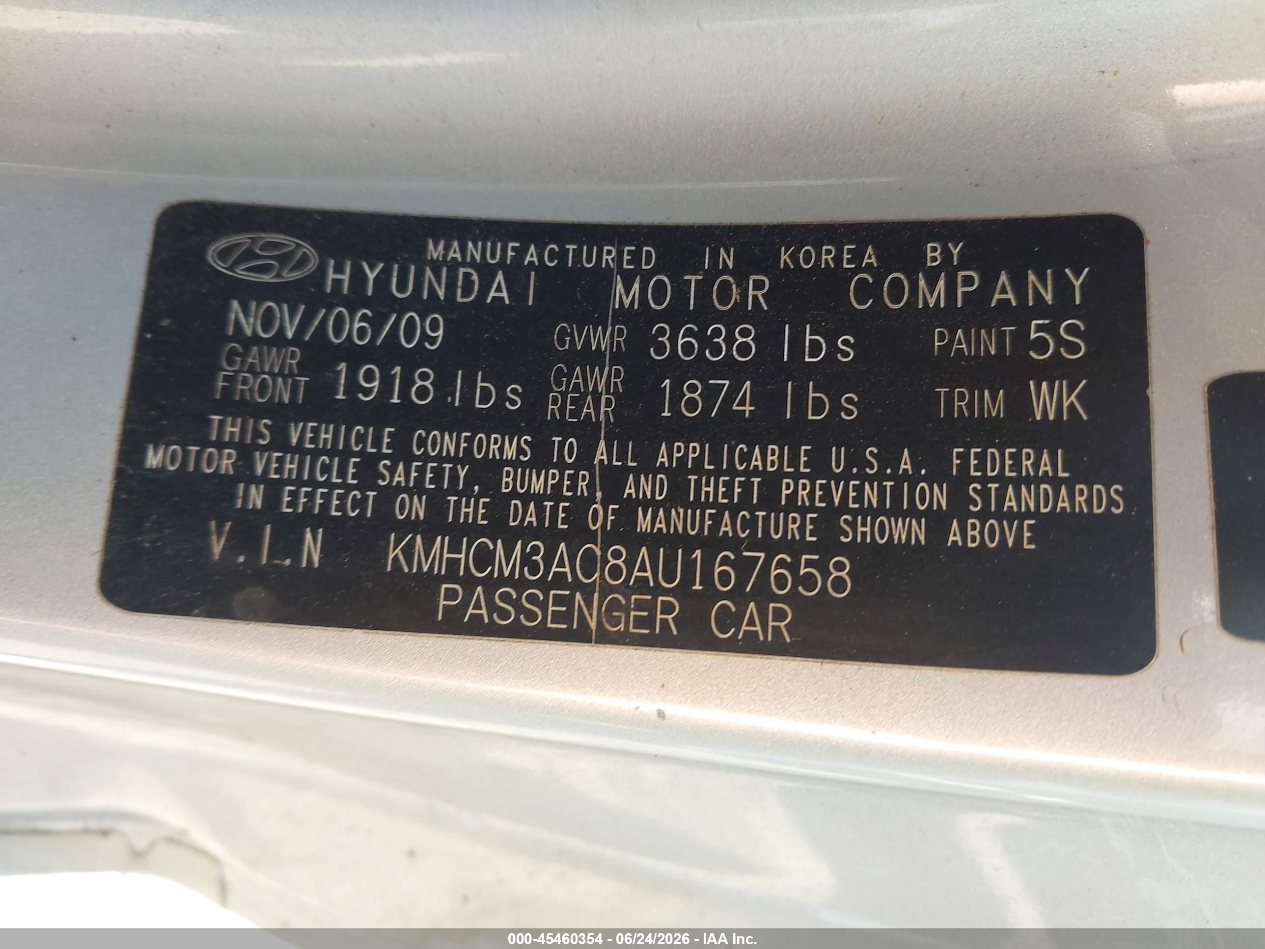 2010 Hyundai Accent Gs Silver vin: KMHCM3AC8AU167658