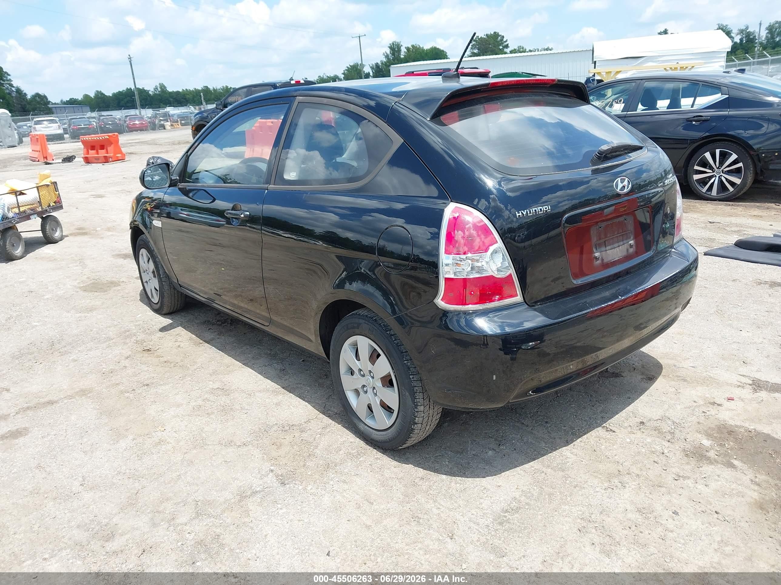 2011 Hyundai Accent Gs Black vin: KMHCM3AC8BU187524