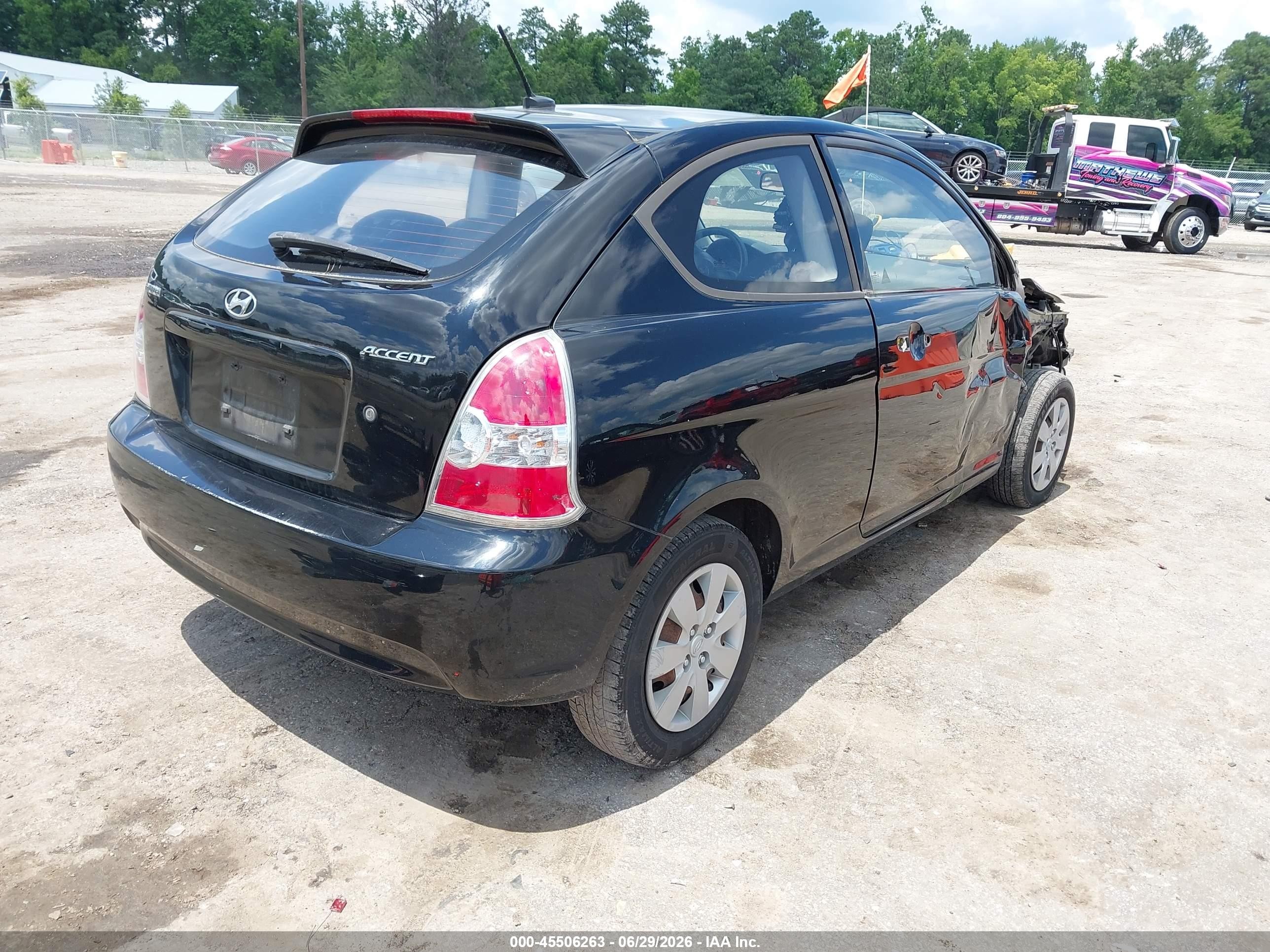 2011 Hyundai Accent Gs Black vin: KMHCM3AC8BU187524