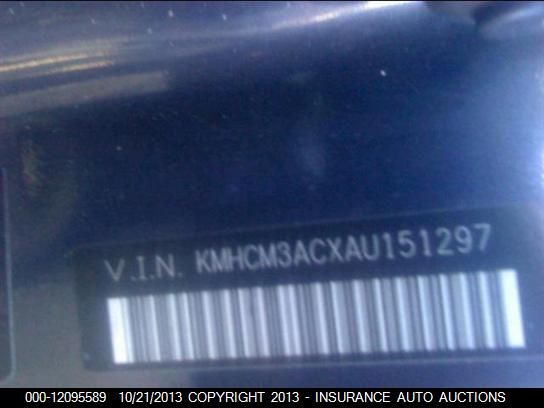 2010 Hyundai Accent Gs 3-door vin: KMHCM3ACXAU151297