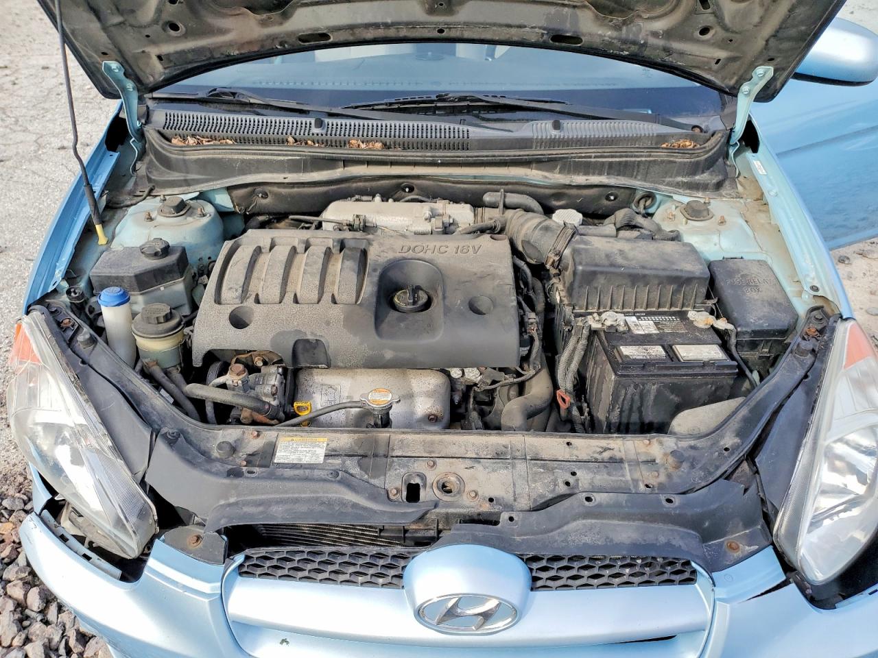 2011 Hyundai Accent Gl Blue vin: KMHCM3ACXBU197083
