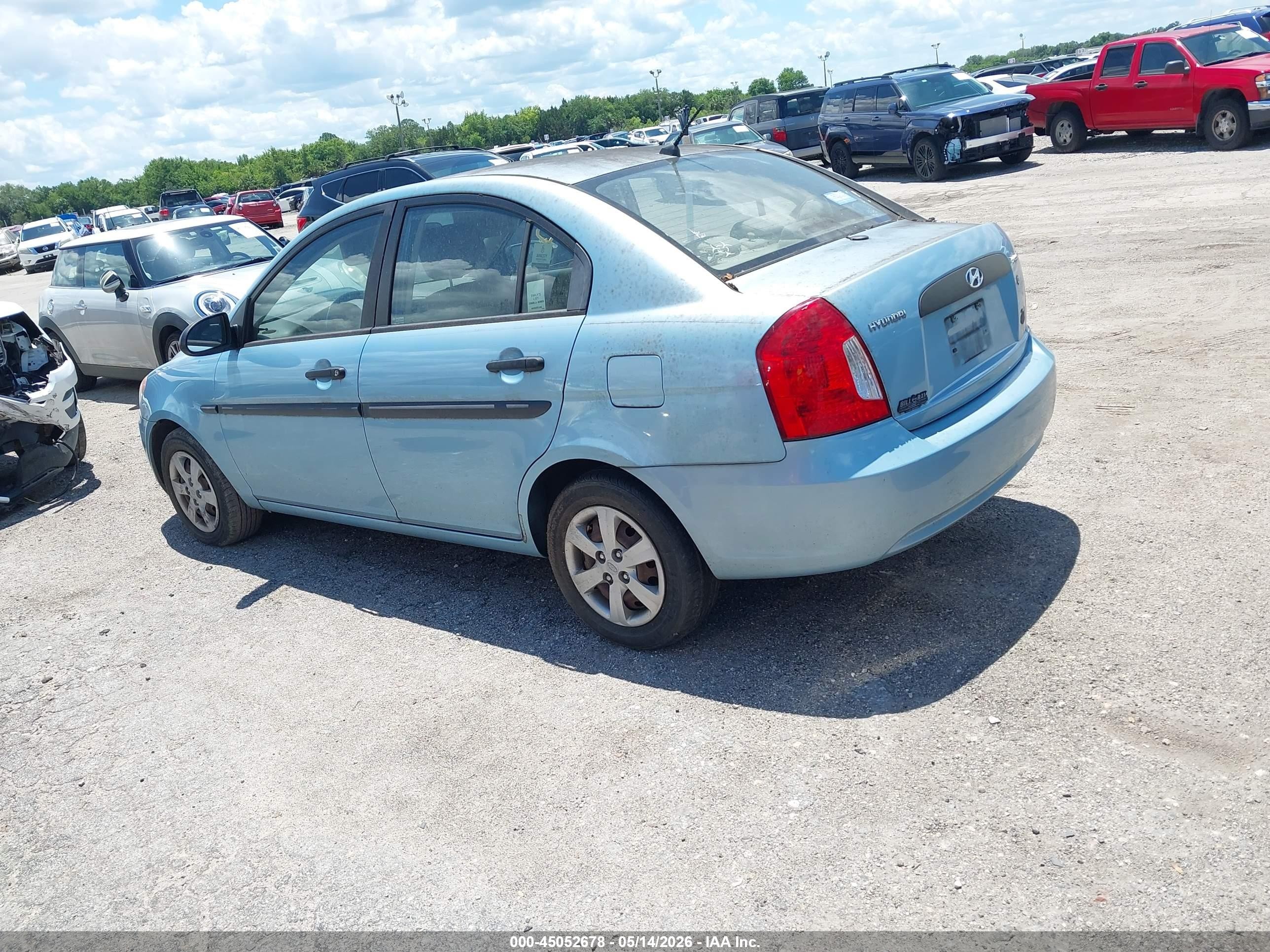 2009 Hyundai Accent Gls Blue vin: KMHCM46C69U288666