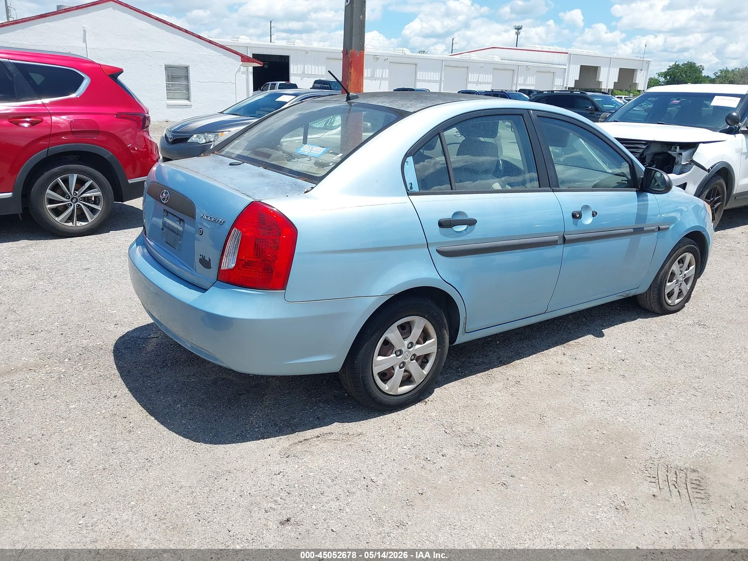 2009 Hyundai Accent Gls Blue vin: KMHCM46C69U288666