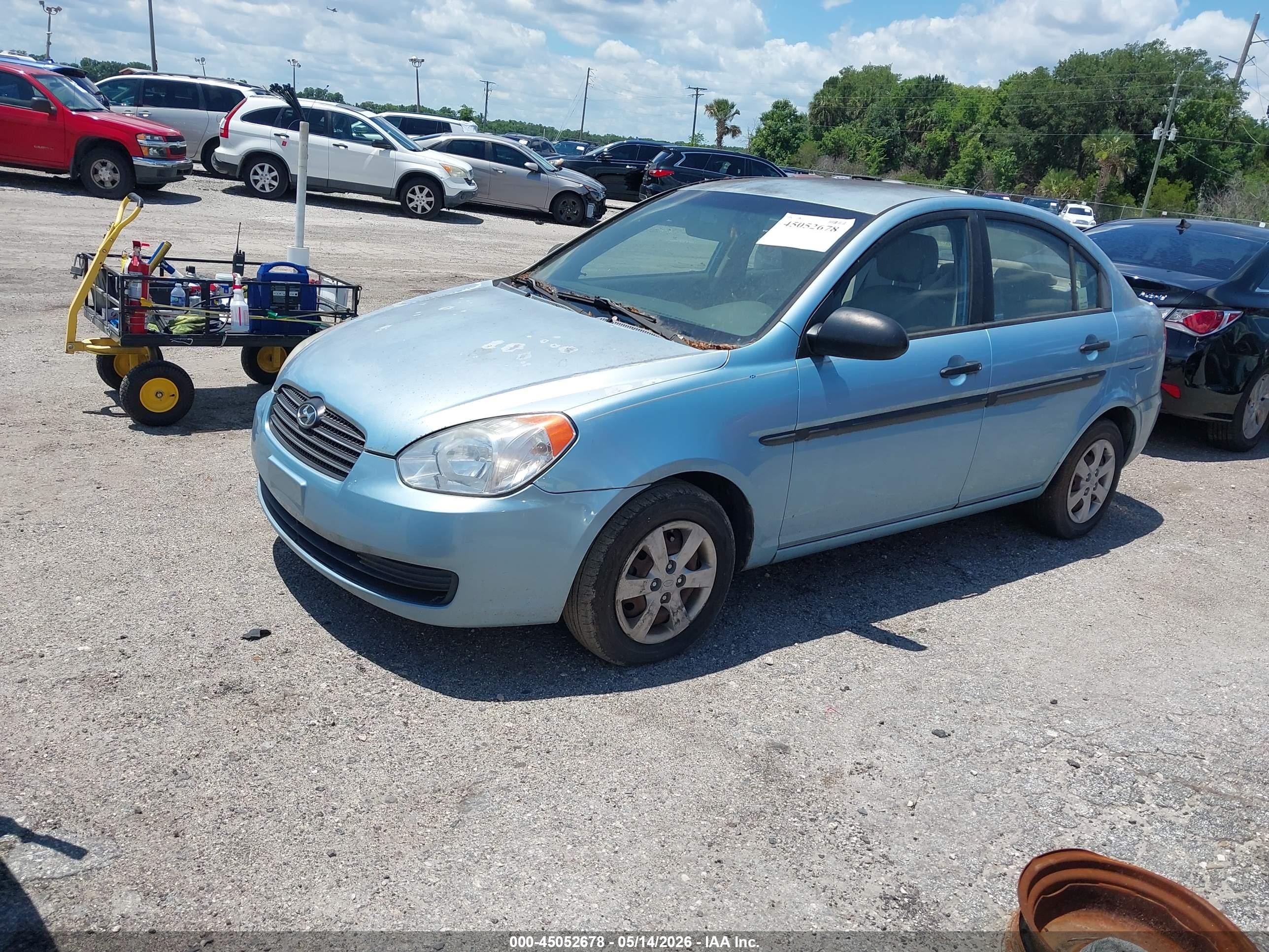 2009 Hyundai Accent Gls Blue vin: KMHCM46C69U288666