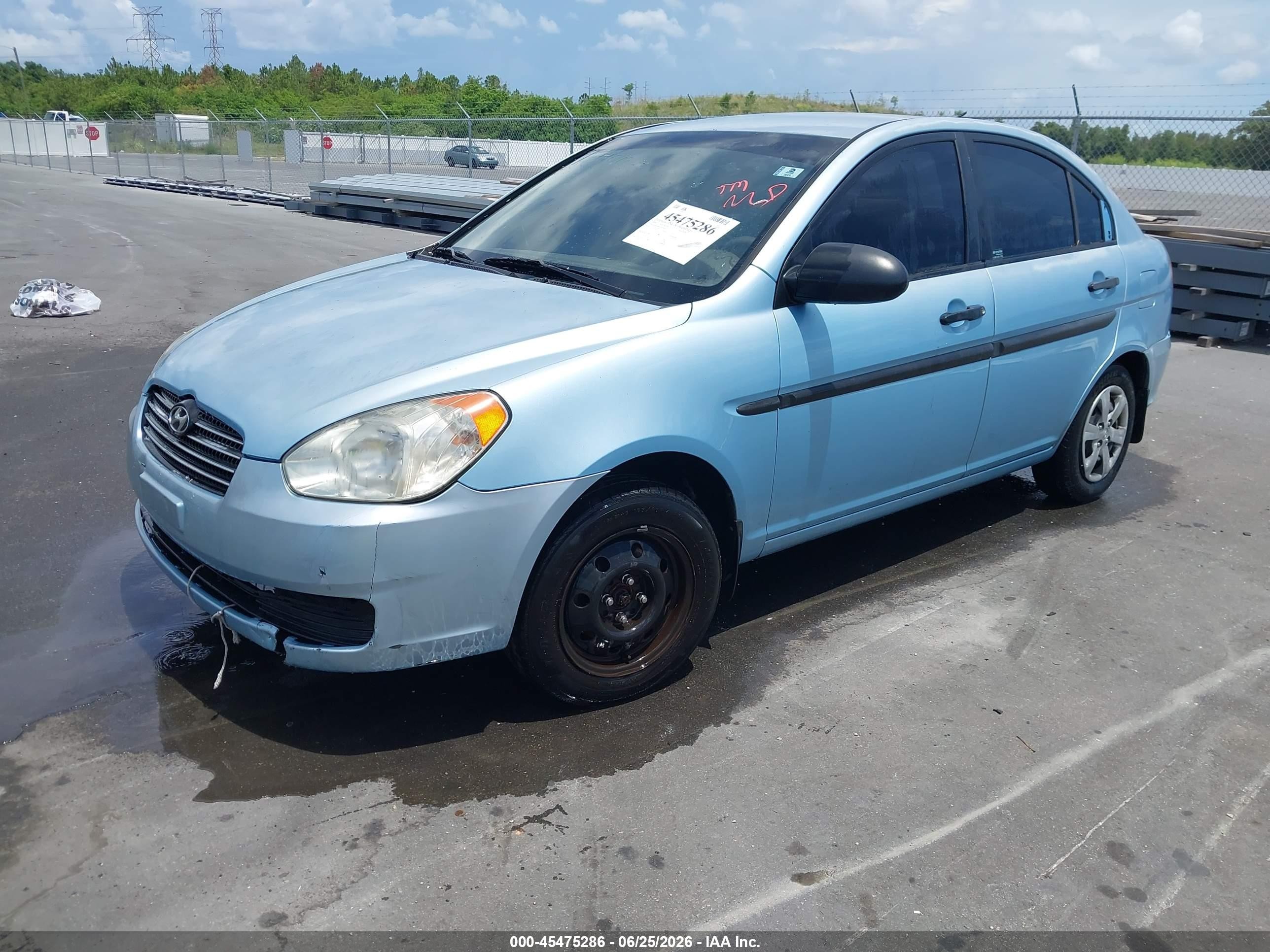 2009 Hyundai Accent Gls Light Blue vin: KMHCM46CX9U293837