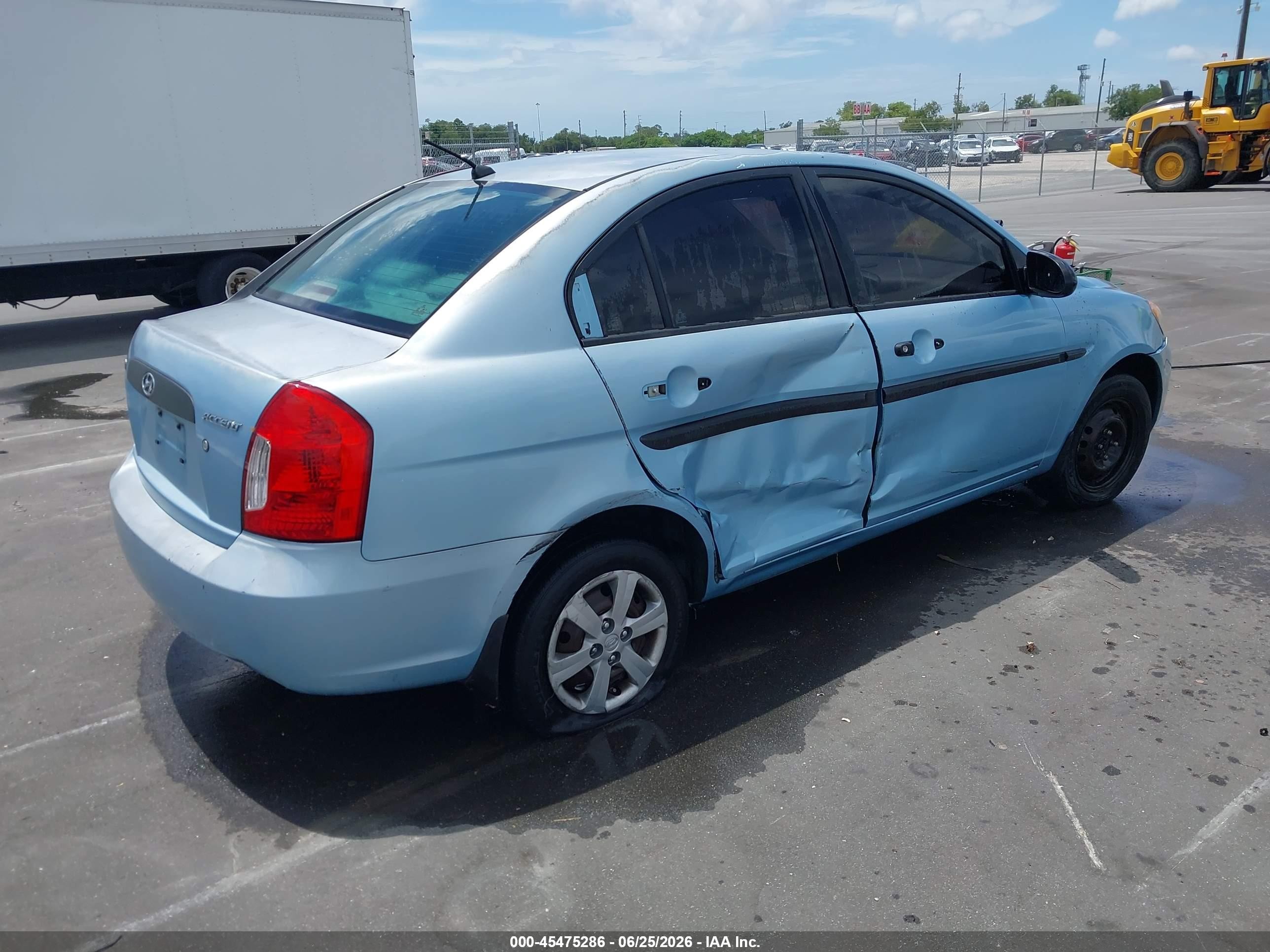 2009 Hyundai Accent Gls Light Blue vin: KMHCM46CX9U293837