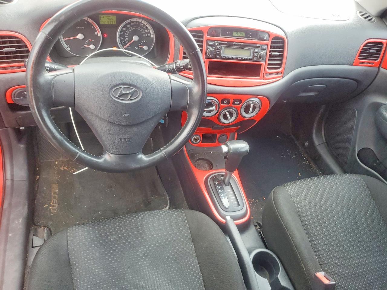 2008 Hyundai Accent Base Red vin: KMHCN35C08U091810