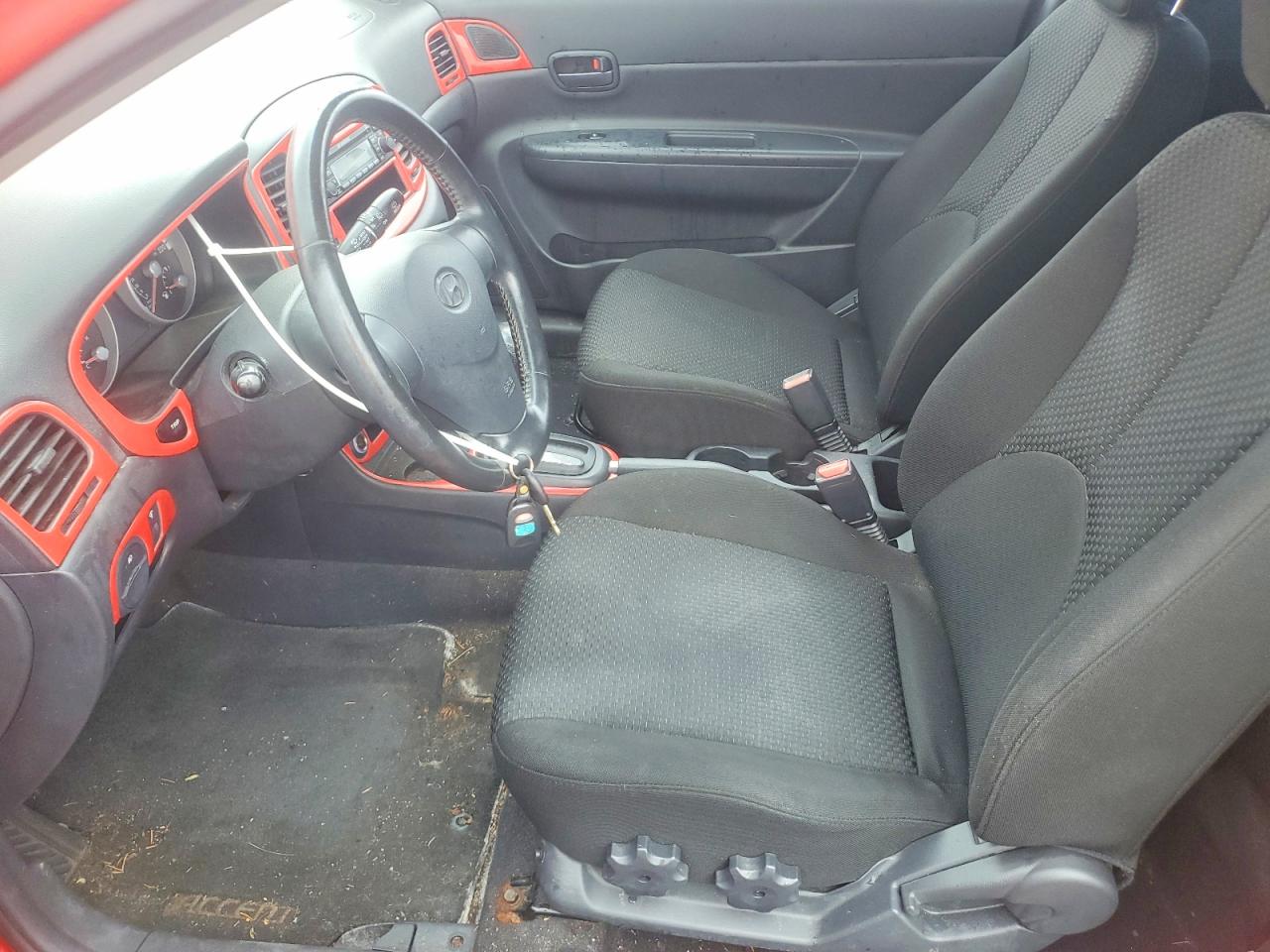 2008 Hyundai Accent Base Red vin: KMHCN35C08U091810