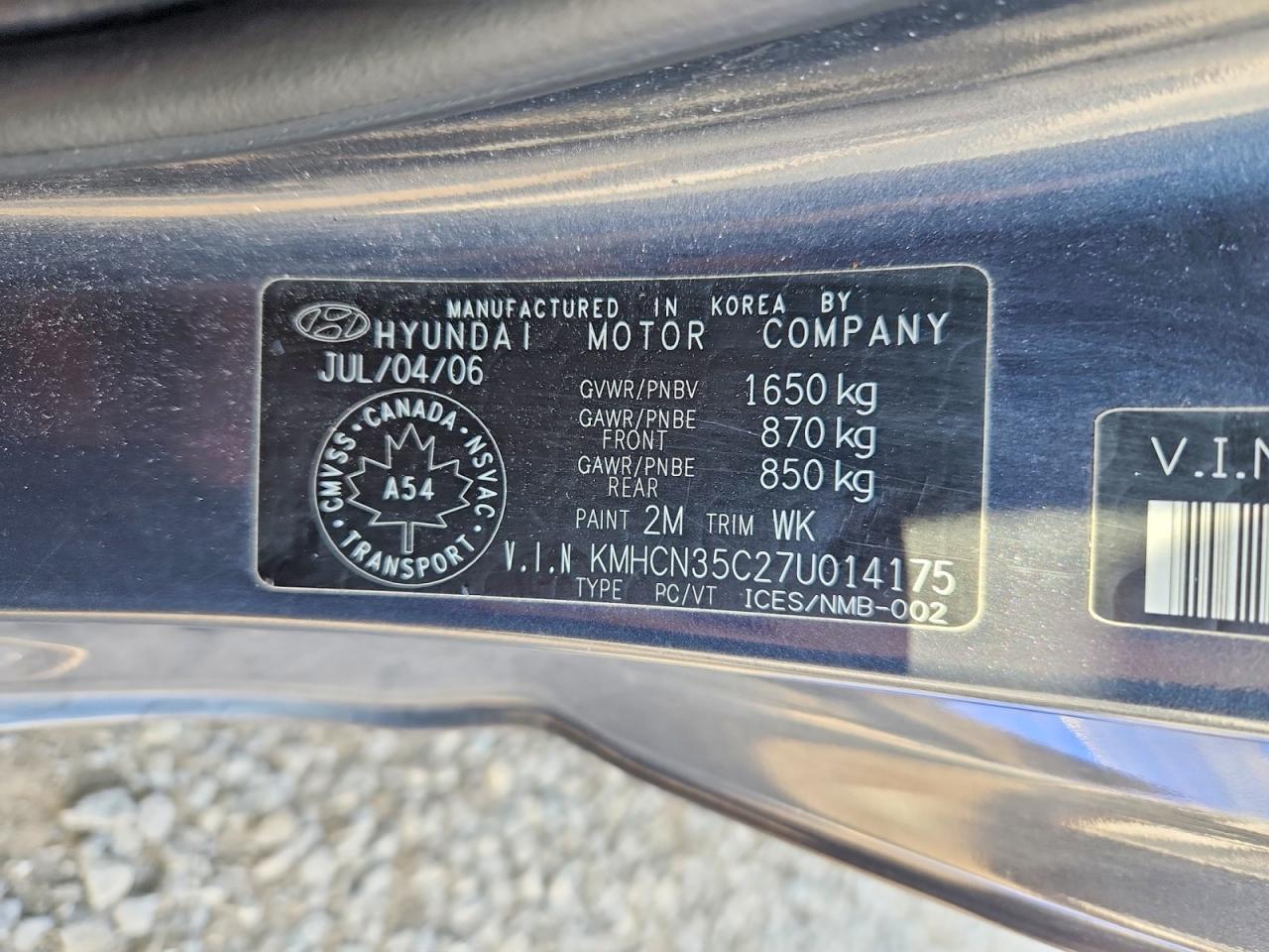 2007 Hyundai Accent Серый vin: KMHCN35C27U014175