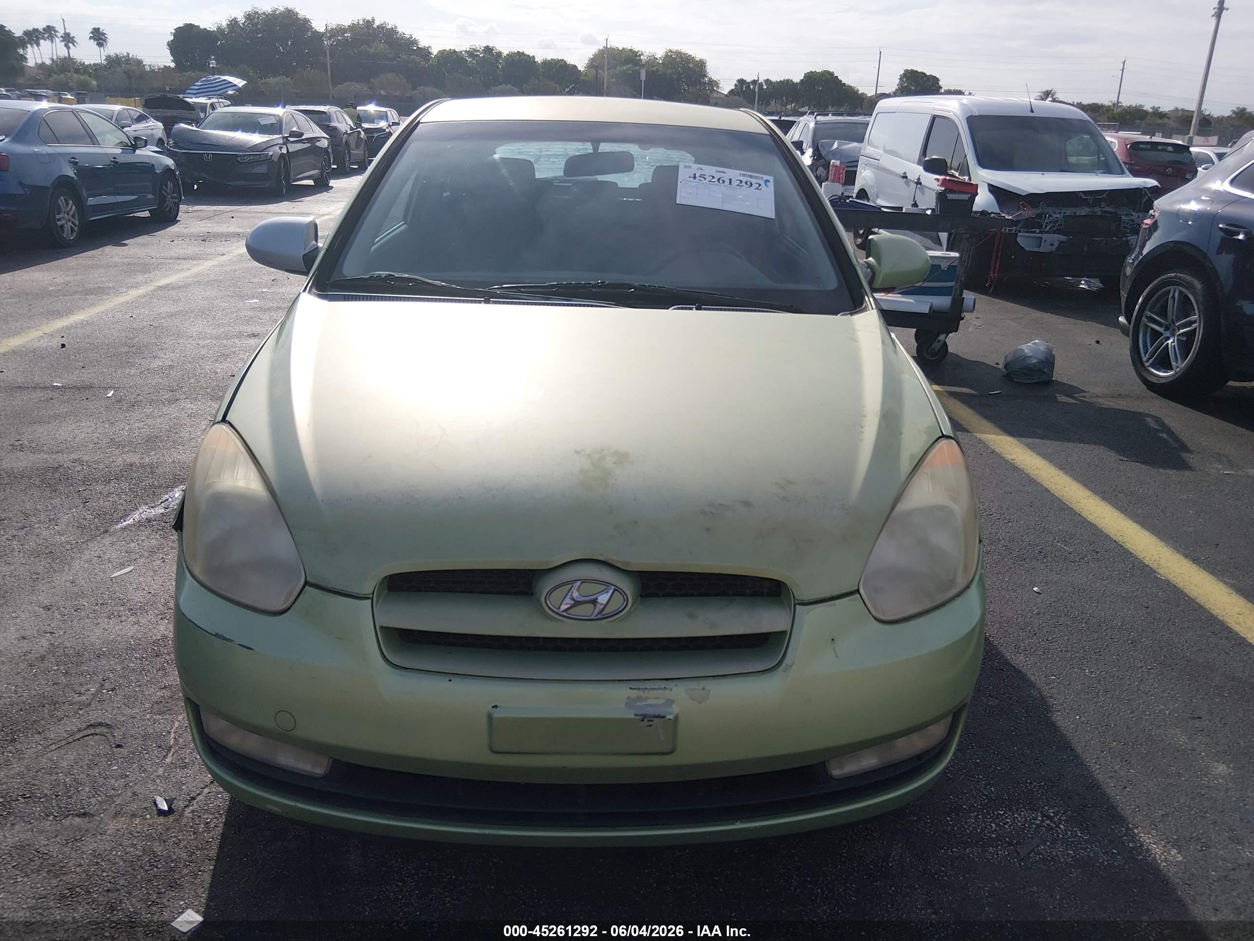 2008 Hyundai Accent Se Green vin: KMHCN36C18U083956