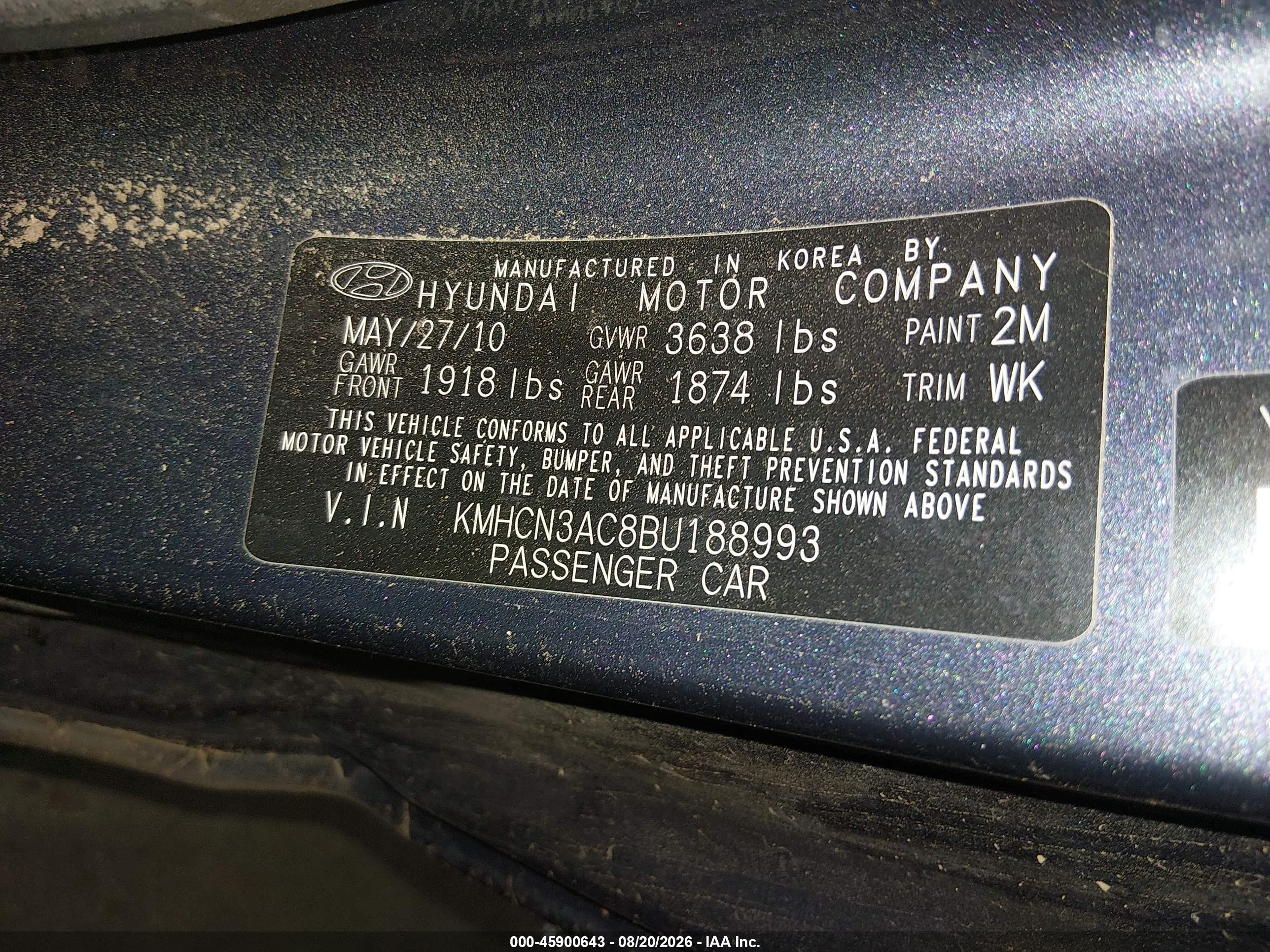 2011 Hyundai Accent Se Blue vin: KMHCN3AC8BU188993