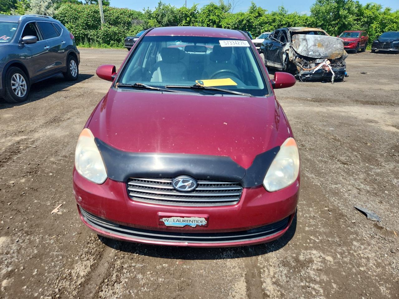 2009 Hyundai Accent Gl Red vin: KMHCN45C79U348260