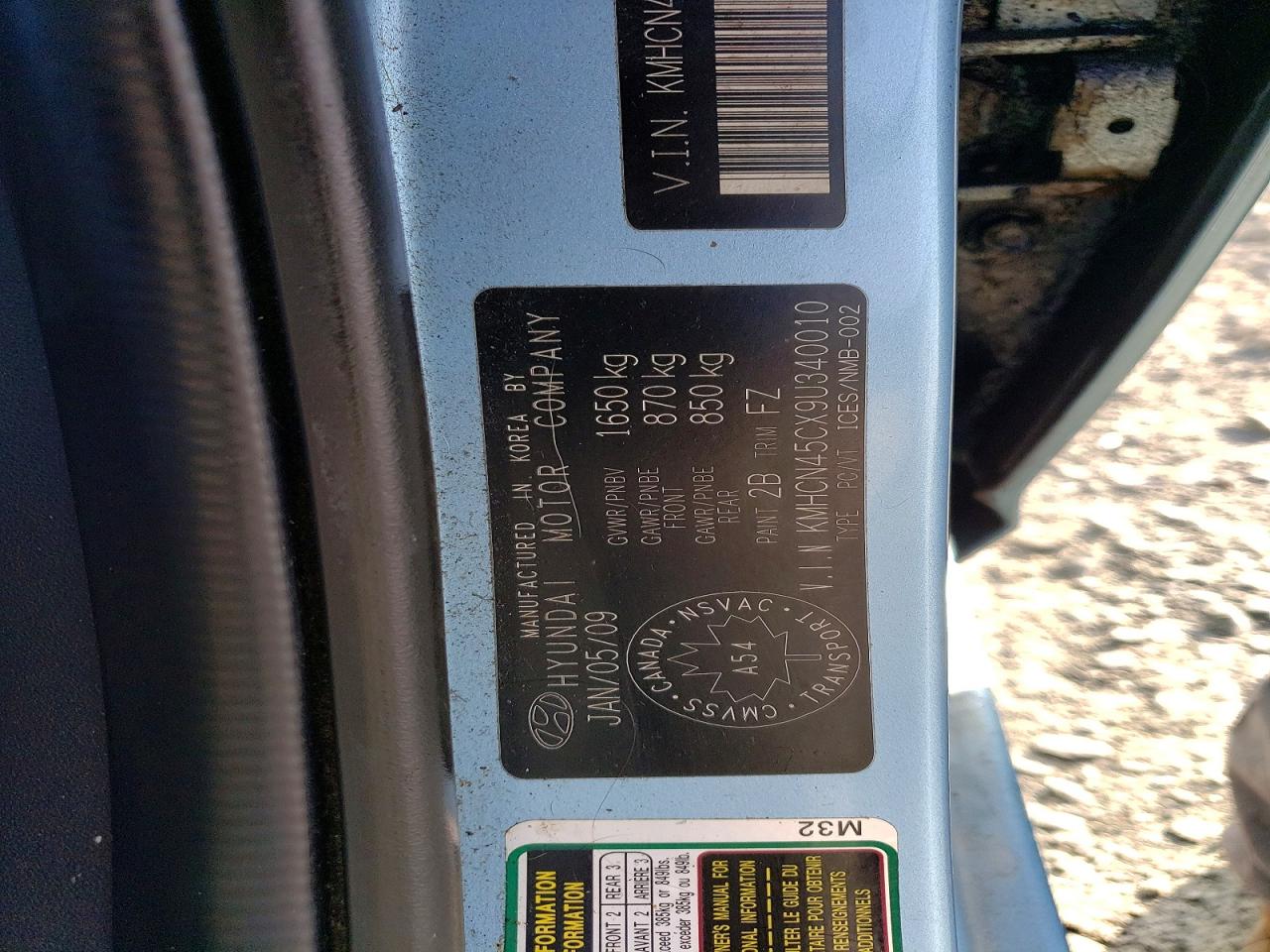 2009 Hyundai Accent Gls Синий vin: KMHCN45CX9U340010